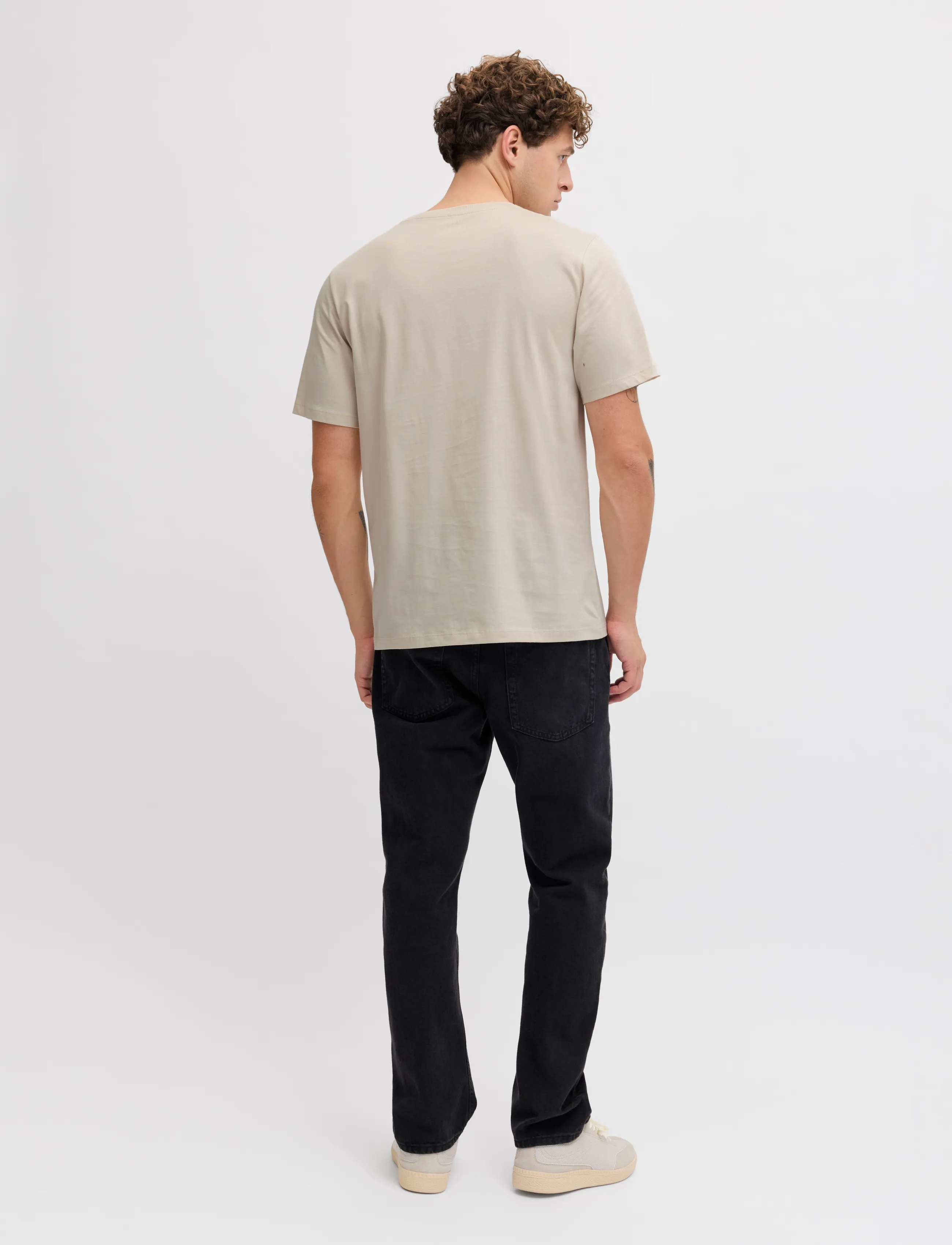 JJ REBEL - JREBDUKE SS TEE CREW NECK - madalaimad hinnad - moonbeam - 3