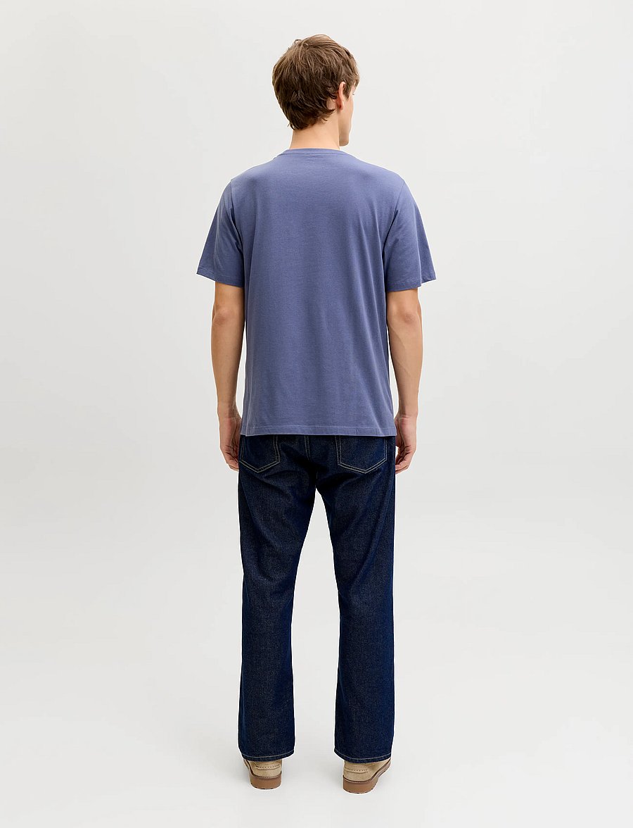 JJ REBEL - JREBDUKE SS TEE CREW NECK - kurzärmelige t-shirts - nightshadow blue - 3
