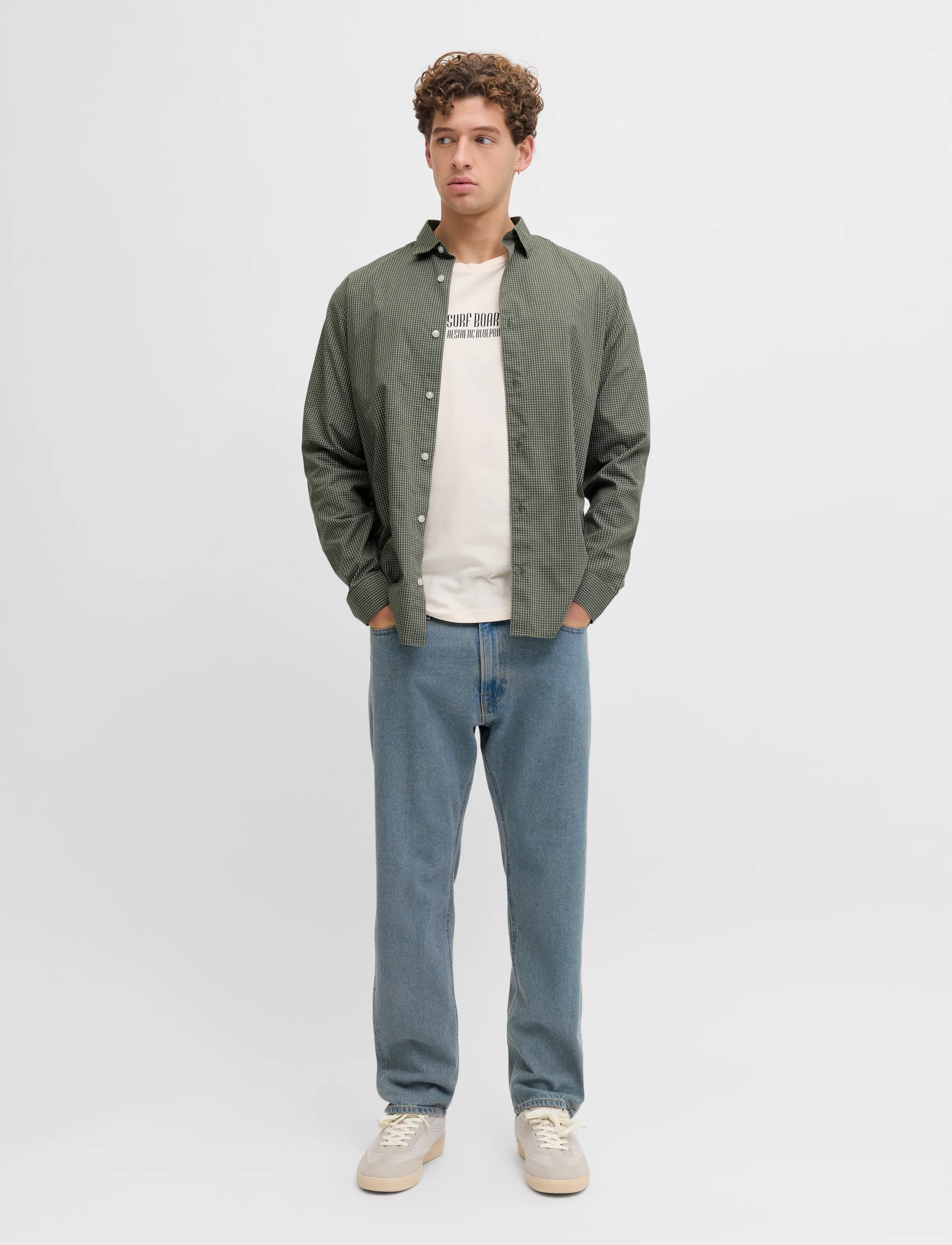 JJ REBEL - JREBGAVIN CHECK SHIRT LS - beetle - 3