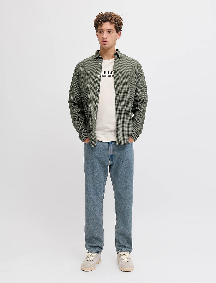 JJ REBEL - JREBGAVIN CHECK SHIRT LS - beetle - 3