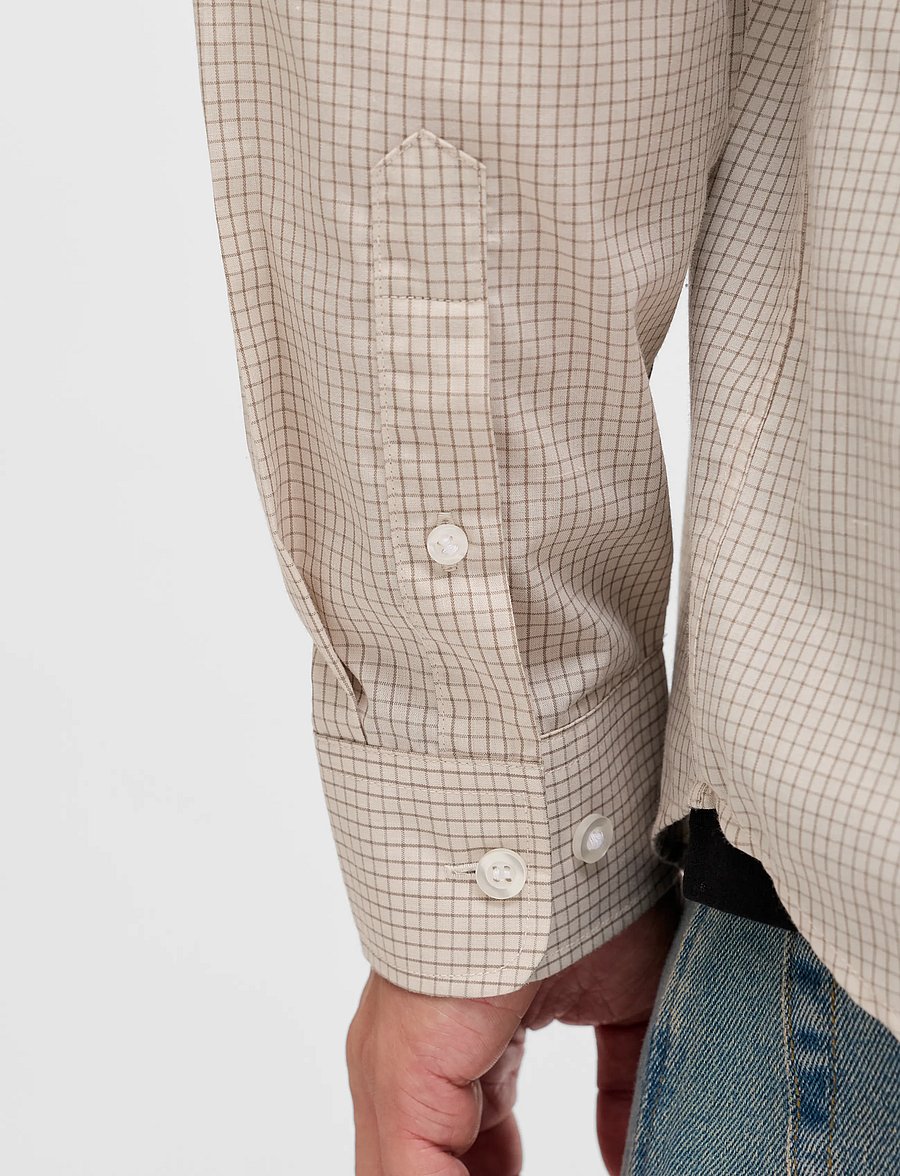 JJ REBEL - JREBGAVIN CHECK SHIRT LS - karierte hemden - roasted cashew - 5