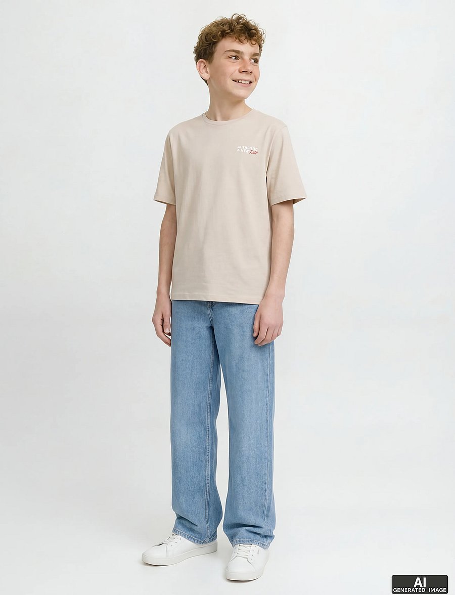 JJ REBEL - JREBLEO JJCRAFT AT 638 NOOS JNR - loose jeans - blue denim - 4