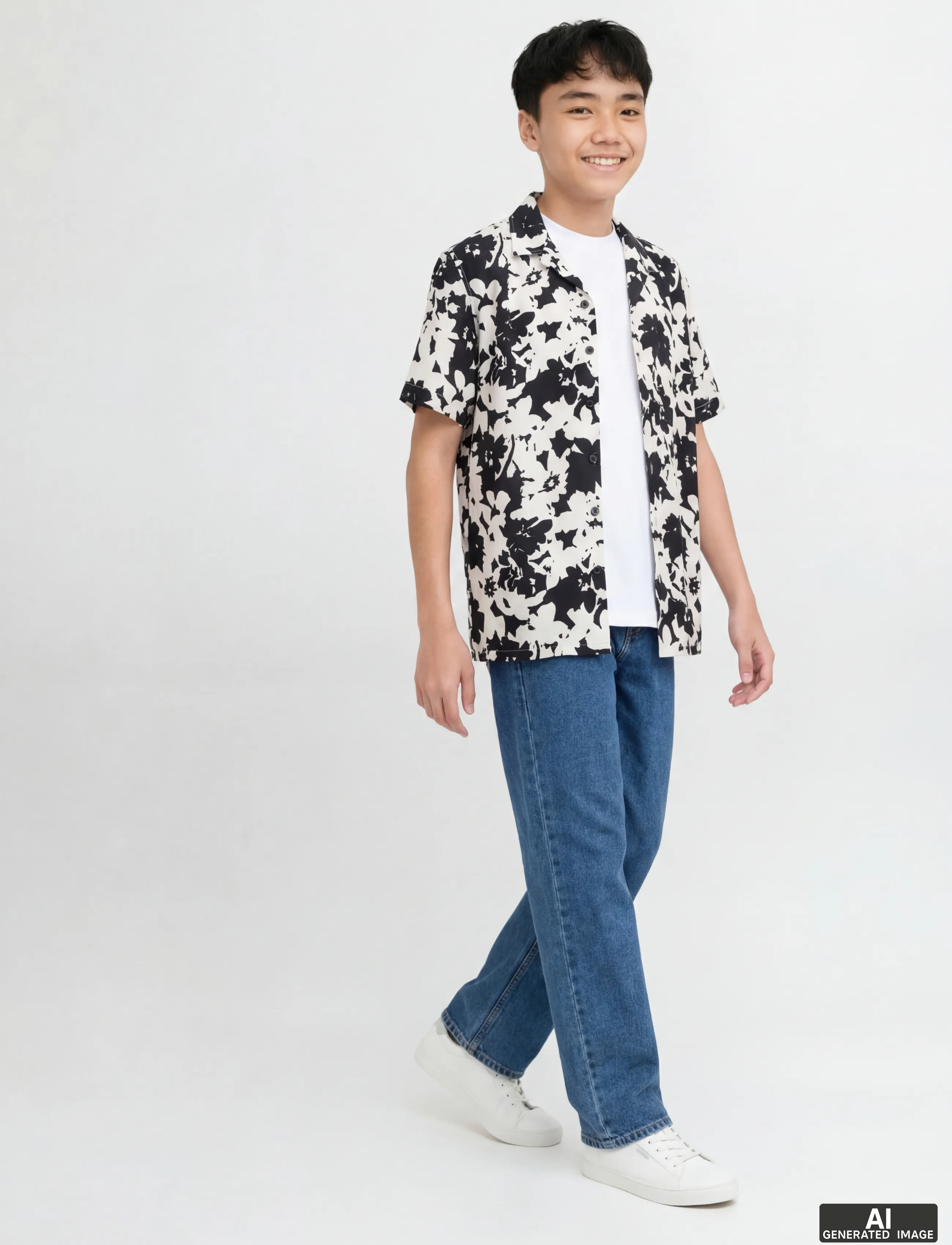 JJ REBEL - JREBLEO JJCRAFT AT 635 NOOS JNR - loose jeans - blue denim - 4
