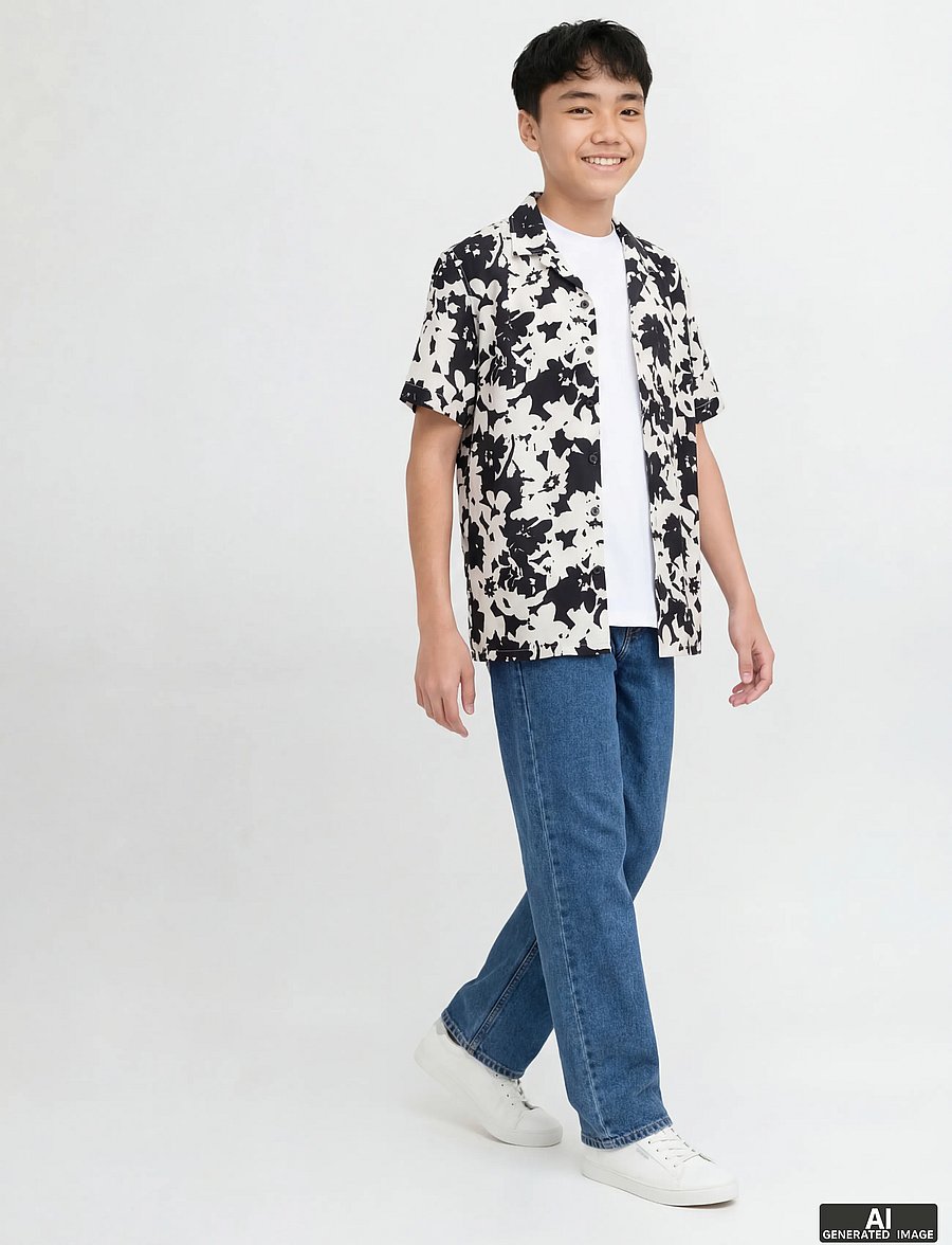 JJ REBEL - JREBLEO JJCRAFT AT 635 NOOS JNR - loose jeans - blue denim - 4