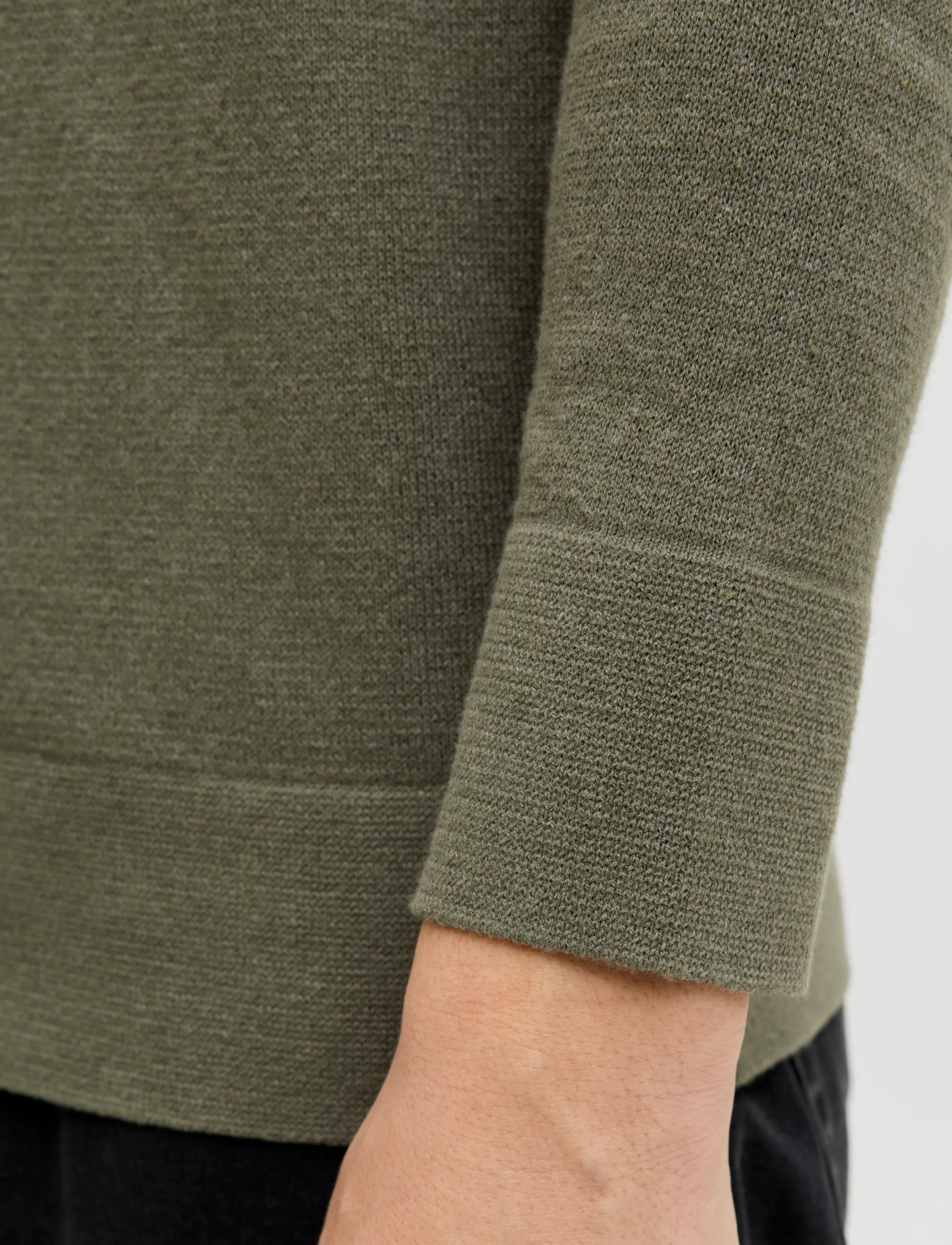 JJ REBEL JREBBEATON KNIT HALF ZIP - Streetstyle - BEETLE / khaki/green