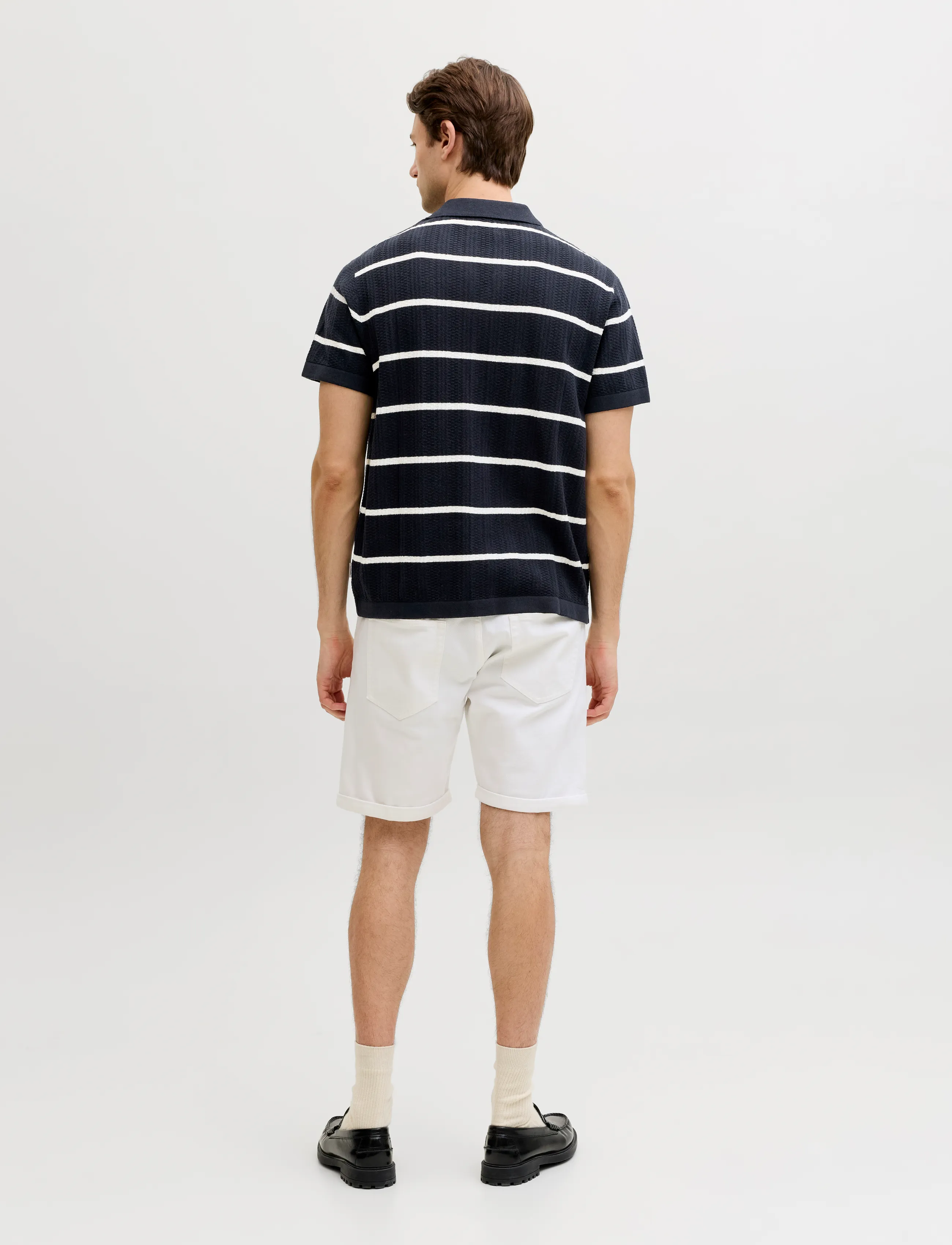 JJ REBEL - JREBSTANCE KNIT RESORT SHIRT SS - die niedrigsten preise - navy blazer - 3