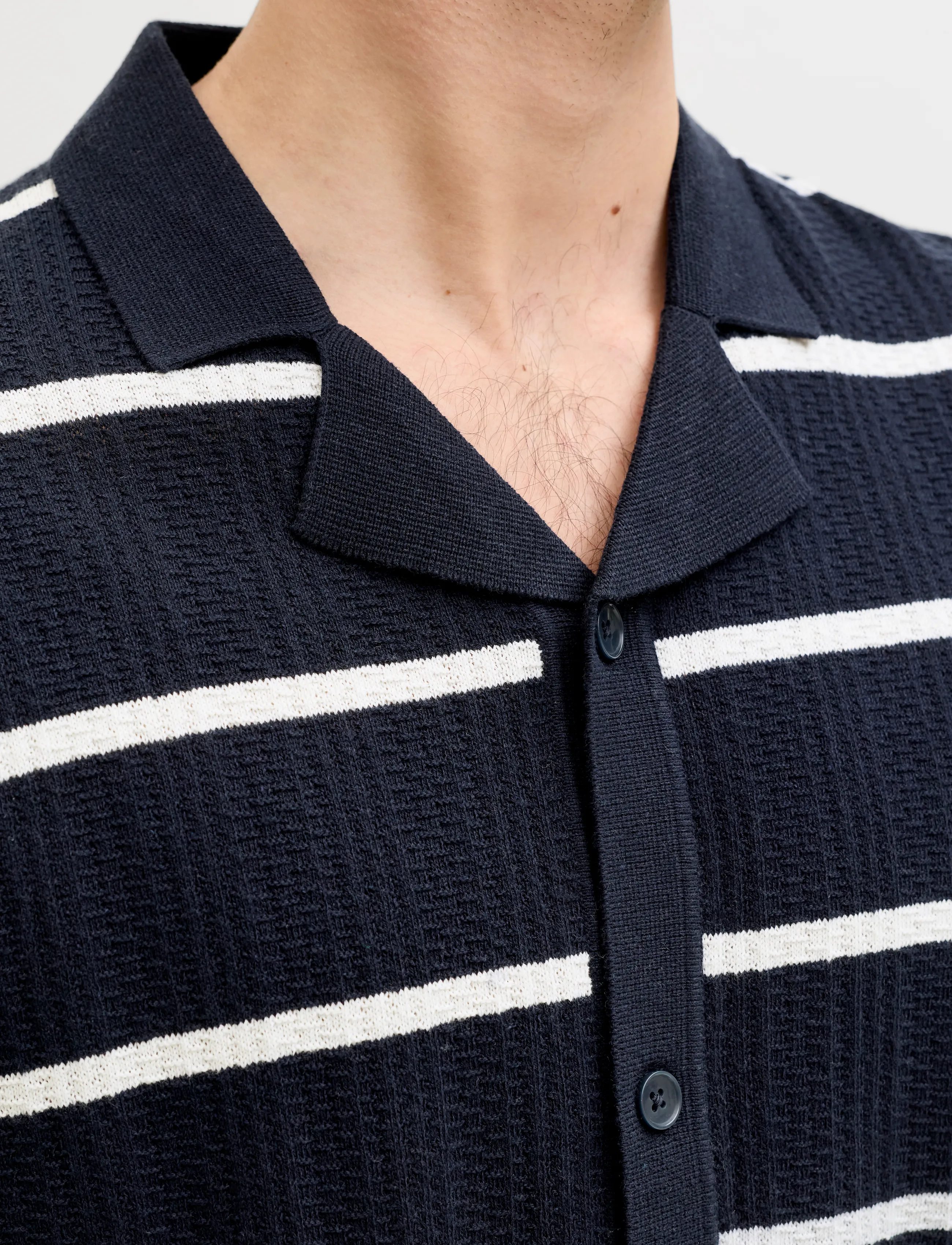 JJ REBEL - JREBSTANCE KNIT RESORT SHIRT SS - die niedrigsten preise - navy blazer - 5