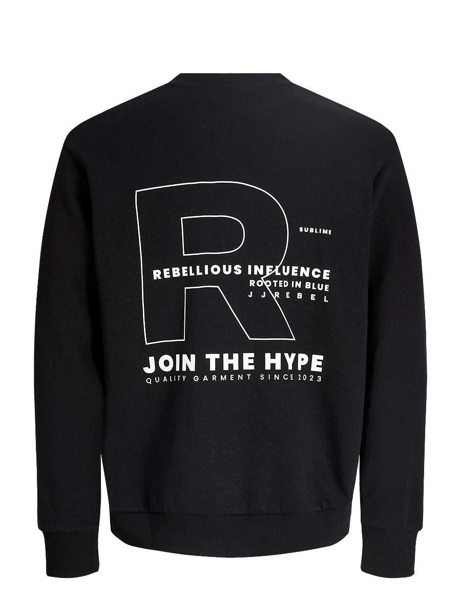 JJ REBEL - JREBZAKI CREW NECK SWEAT - sweatshirts - black - 2