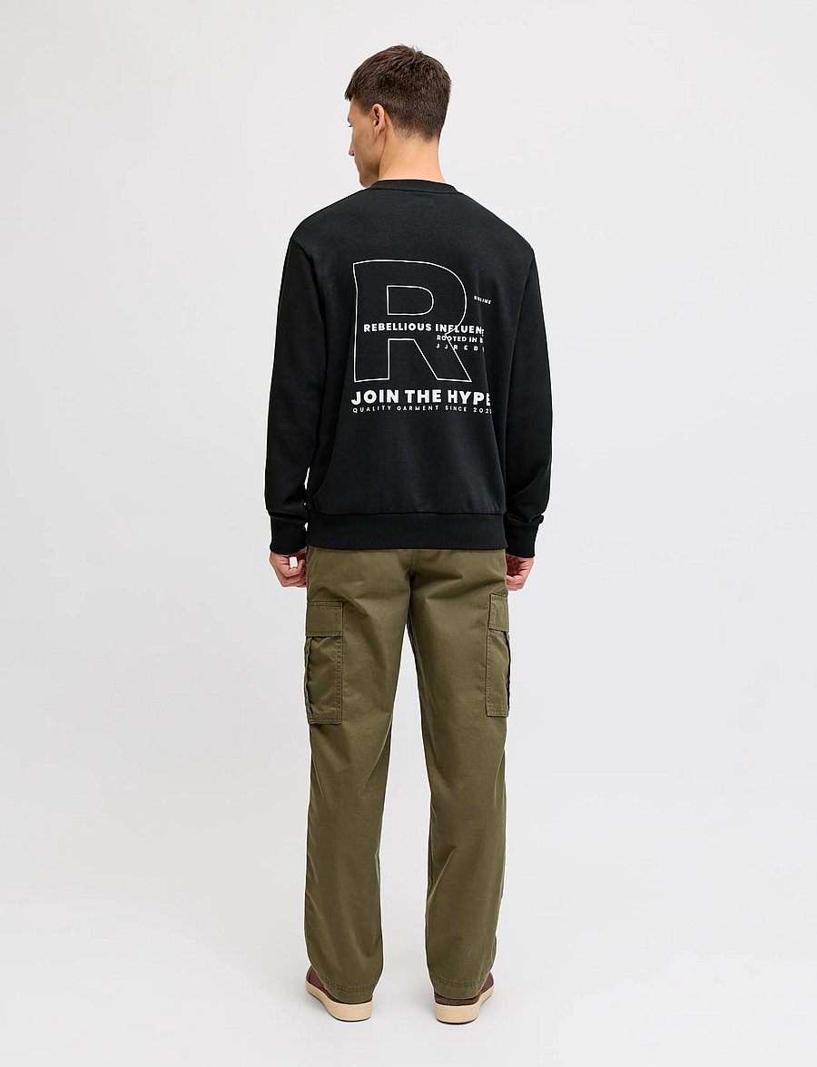JJ REBEL - JREBZAKI CREW NECK SWEAT - sweatshirts - black - 3