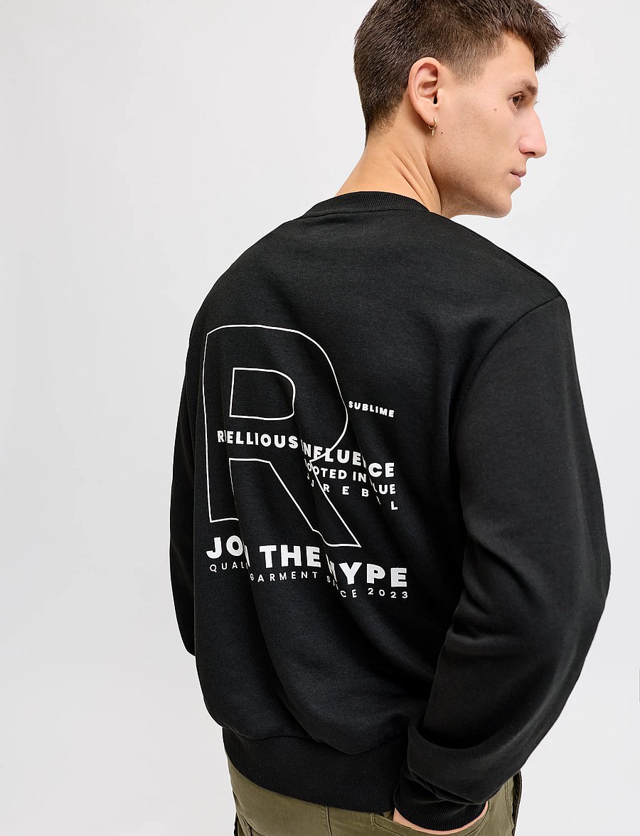 JJ REBEL - JREBZAKI CREW NECK SWEAT - sweatshirts - black - 5