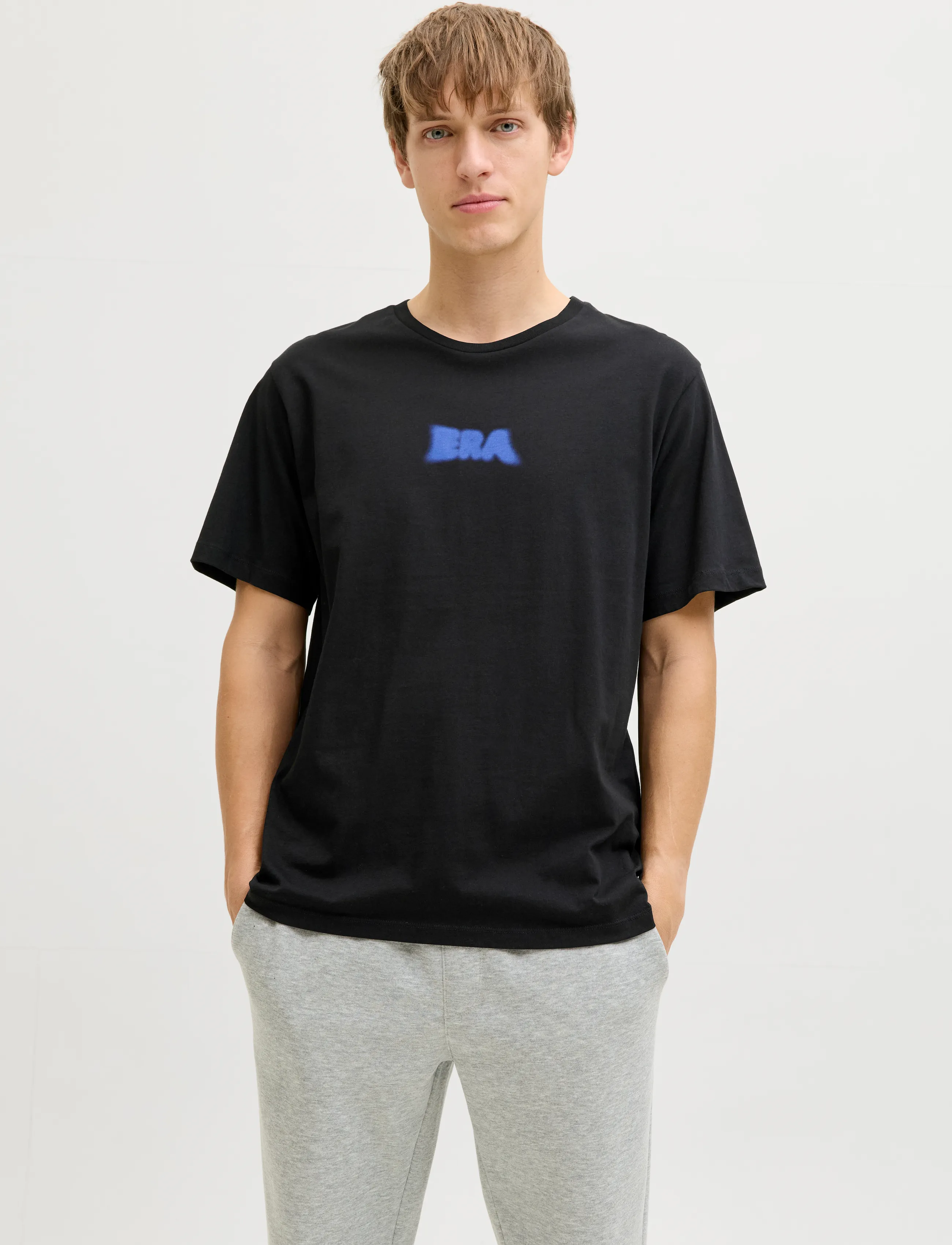 JJ REBEL JREBRILEY SS TEE - T-shirts - BLACK / black