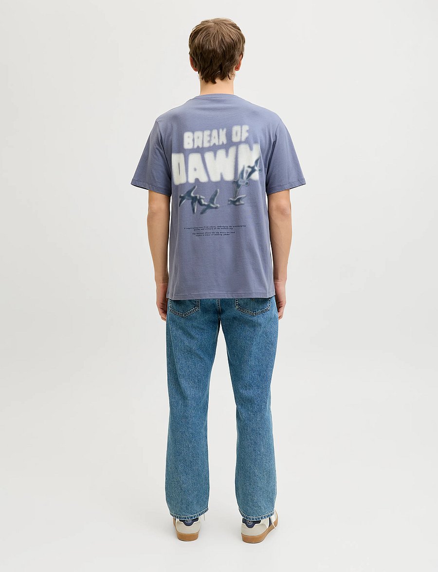 JJ REBEL - JREBRILEY SS TEE - kurzärmelige t-shirts - folkstone gray - 3