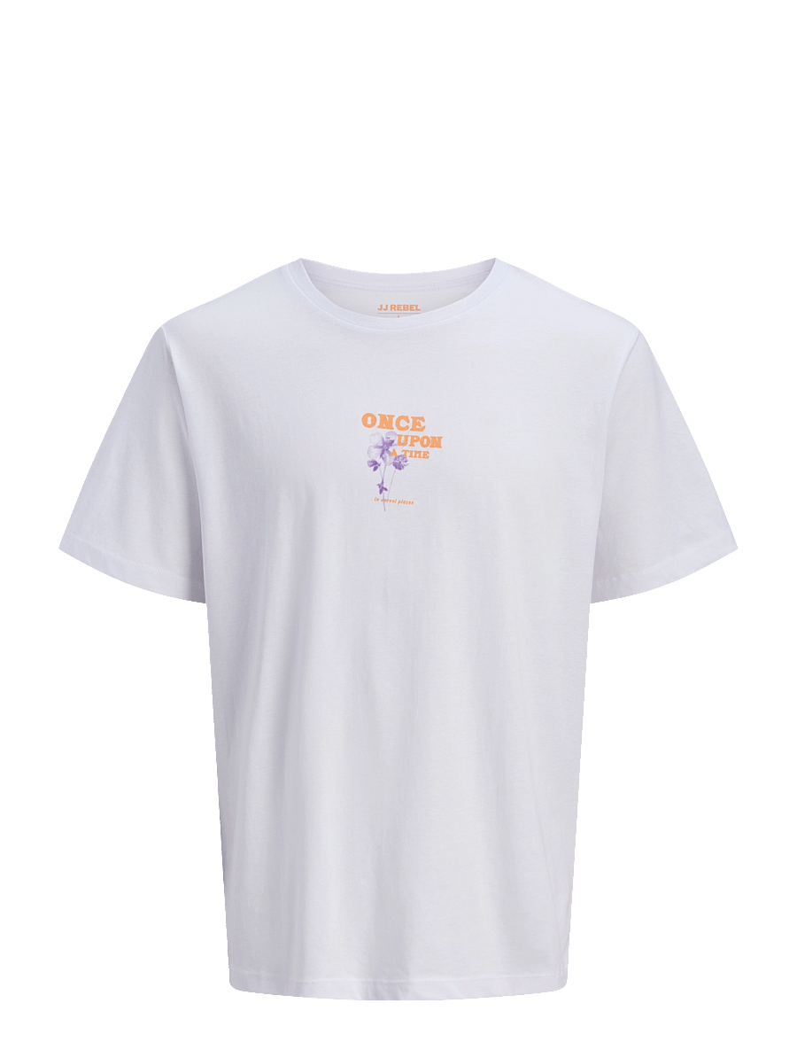 JJ REBEL - JREBRILEY SS TEE - lühikeste varrukatega t-särgid - white - 1