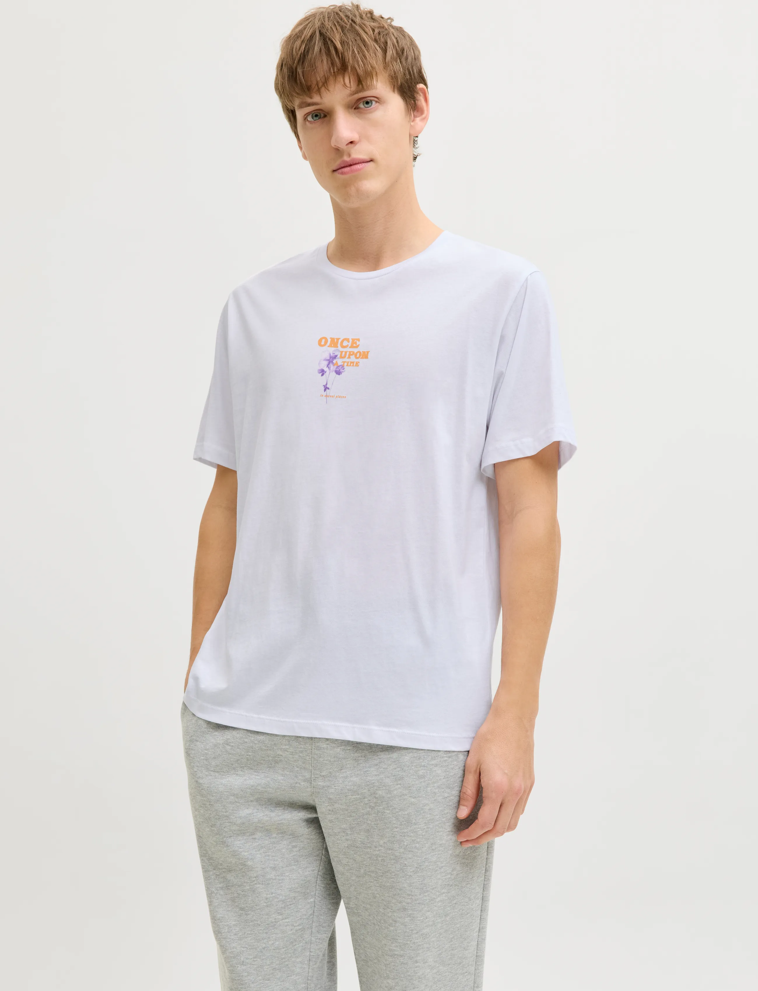JJ REBEL JREBRILEY SS TEE - T-shirts - WHITE / white