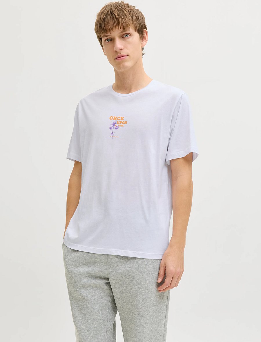 JJ REBEL - JREBRILEY SS TEE - lühikeste varrukatega t-särgid - white - 0