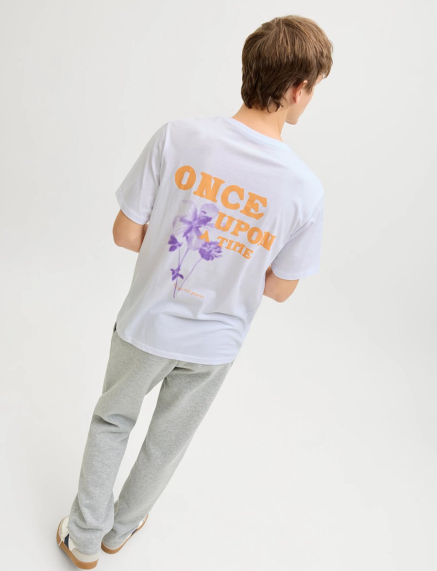 JJ REBEL - JREBRILEY SS TEE - lühikeste varrukatega t-särgid - white - 5