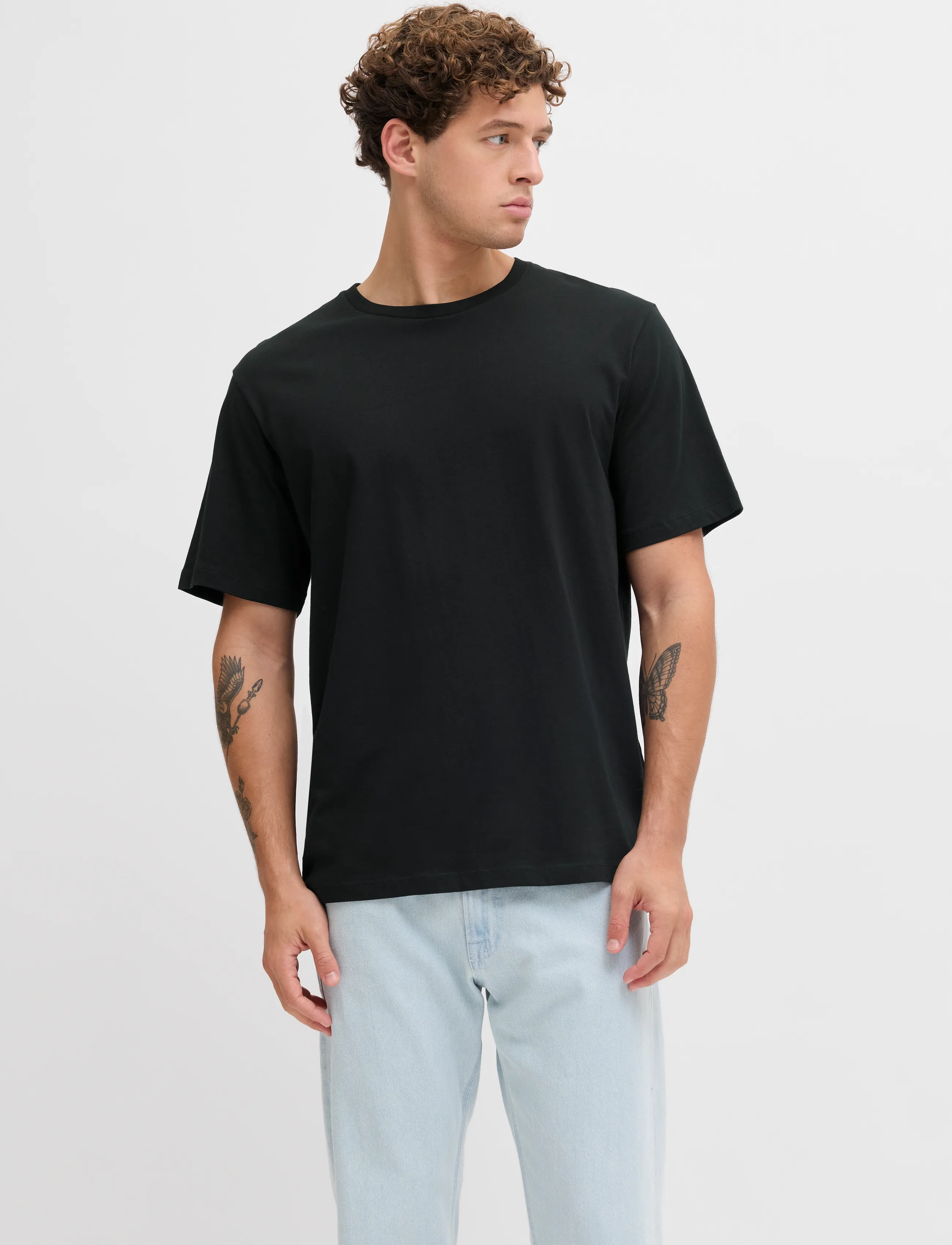 JJ REBEL JREBSIMON SS TEE - T-Shirts - BLACK / black