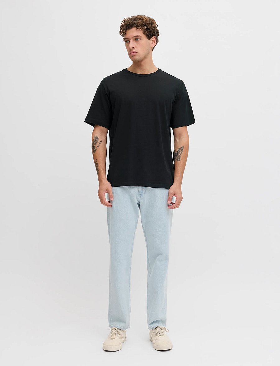 JJ REBEL - JREBSIMON SS TEE - kortärmade t-shirts - black - 4