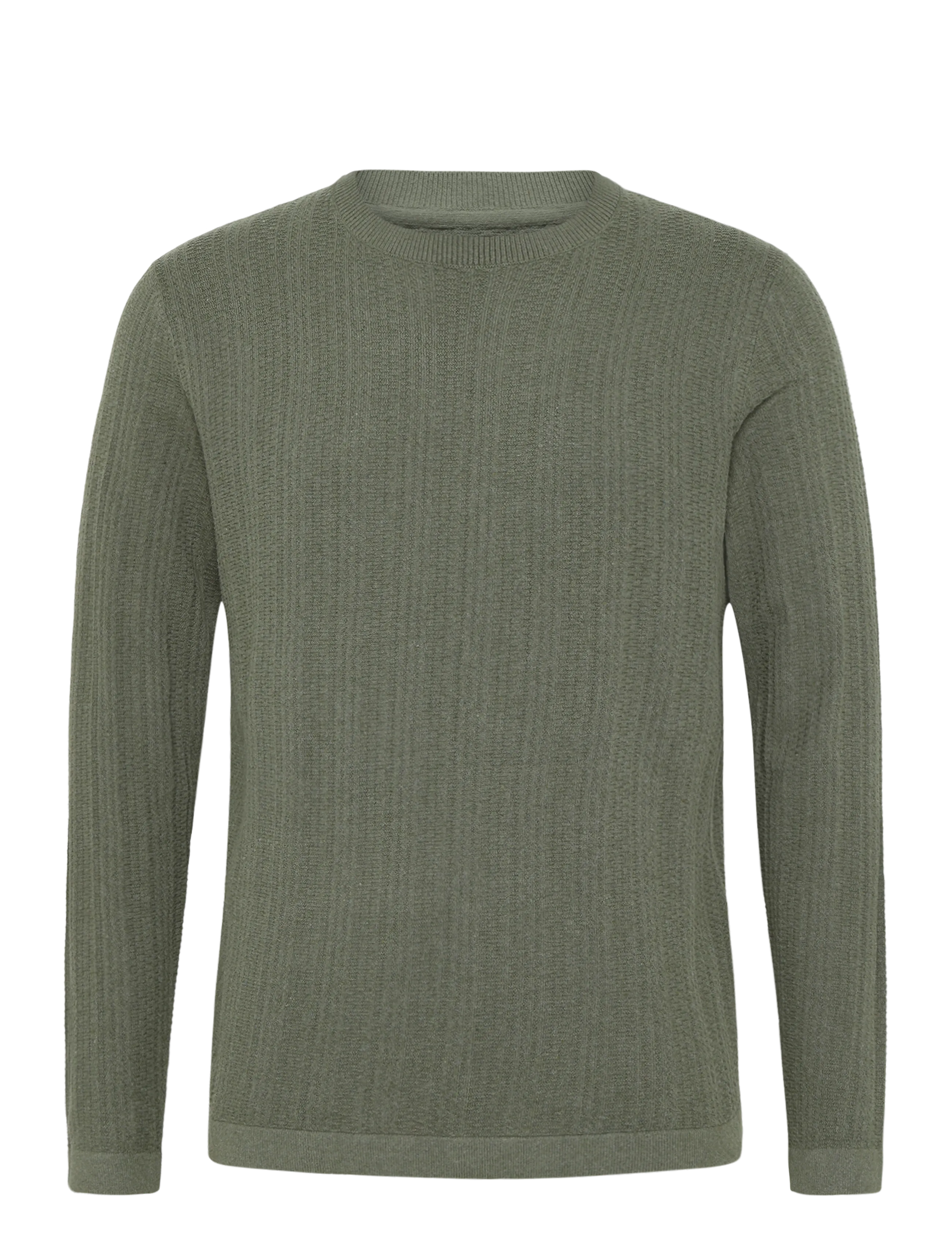 JJ REBEL Jrebstance Knit Crew Neck Khaki - M - Herren