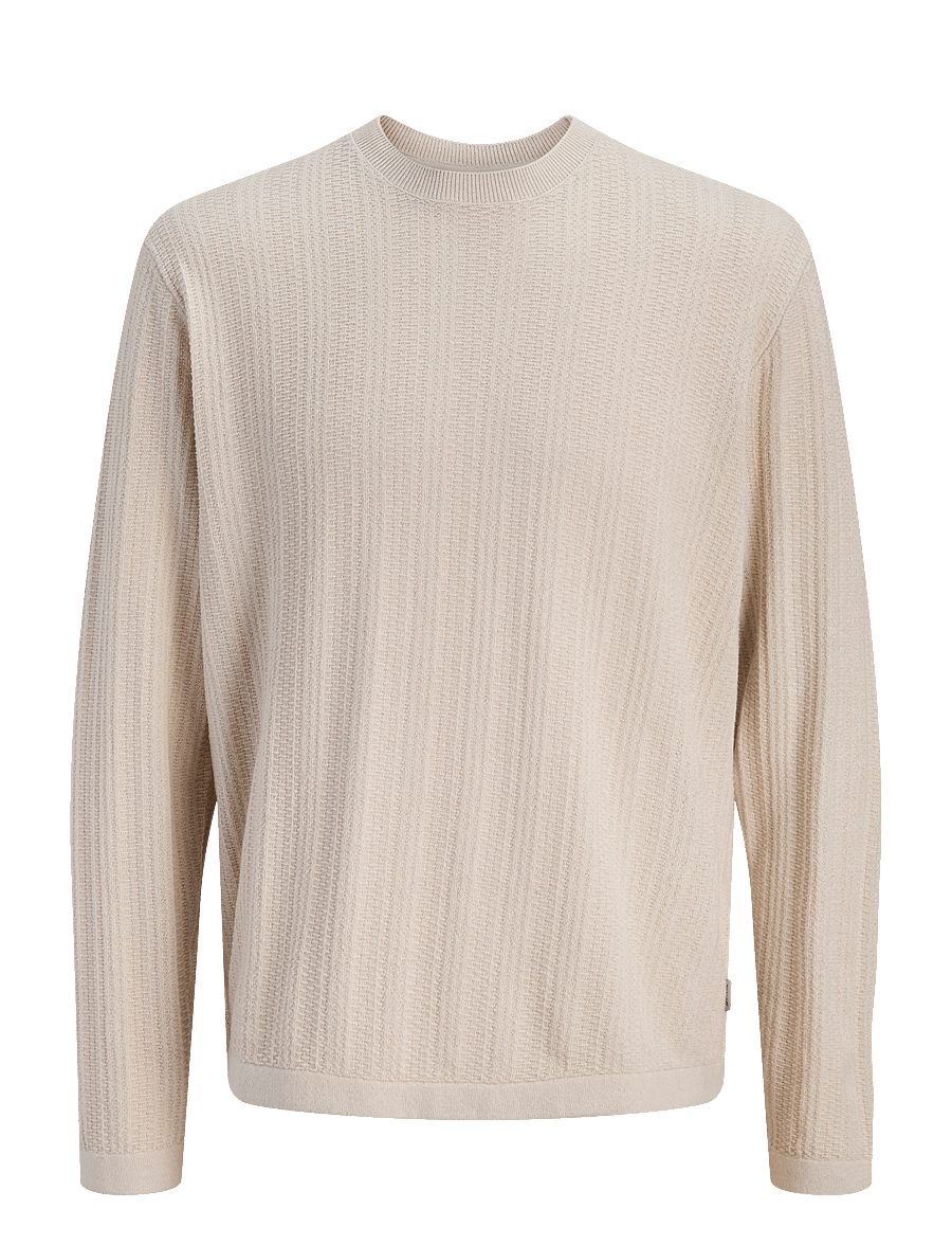JJ REBEL - JREBSTANCE KNIT CREW NECK - Ümmarguse kaelusega kudumid - moonbeam - 1