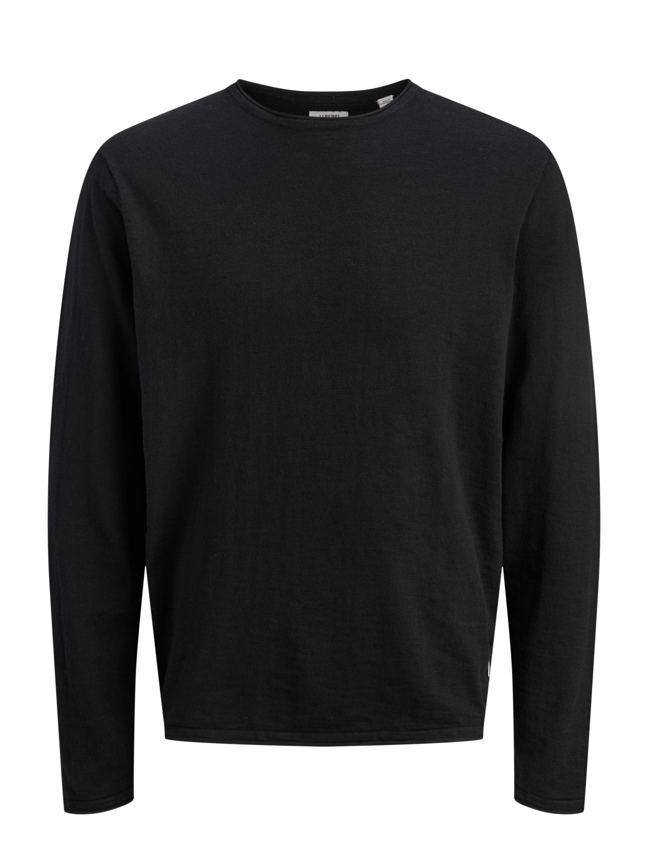 JJ REBEL JREBVARGO KNIT CREW NECK - Tøj - BLACK / black