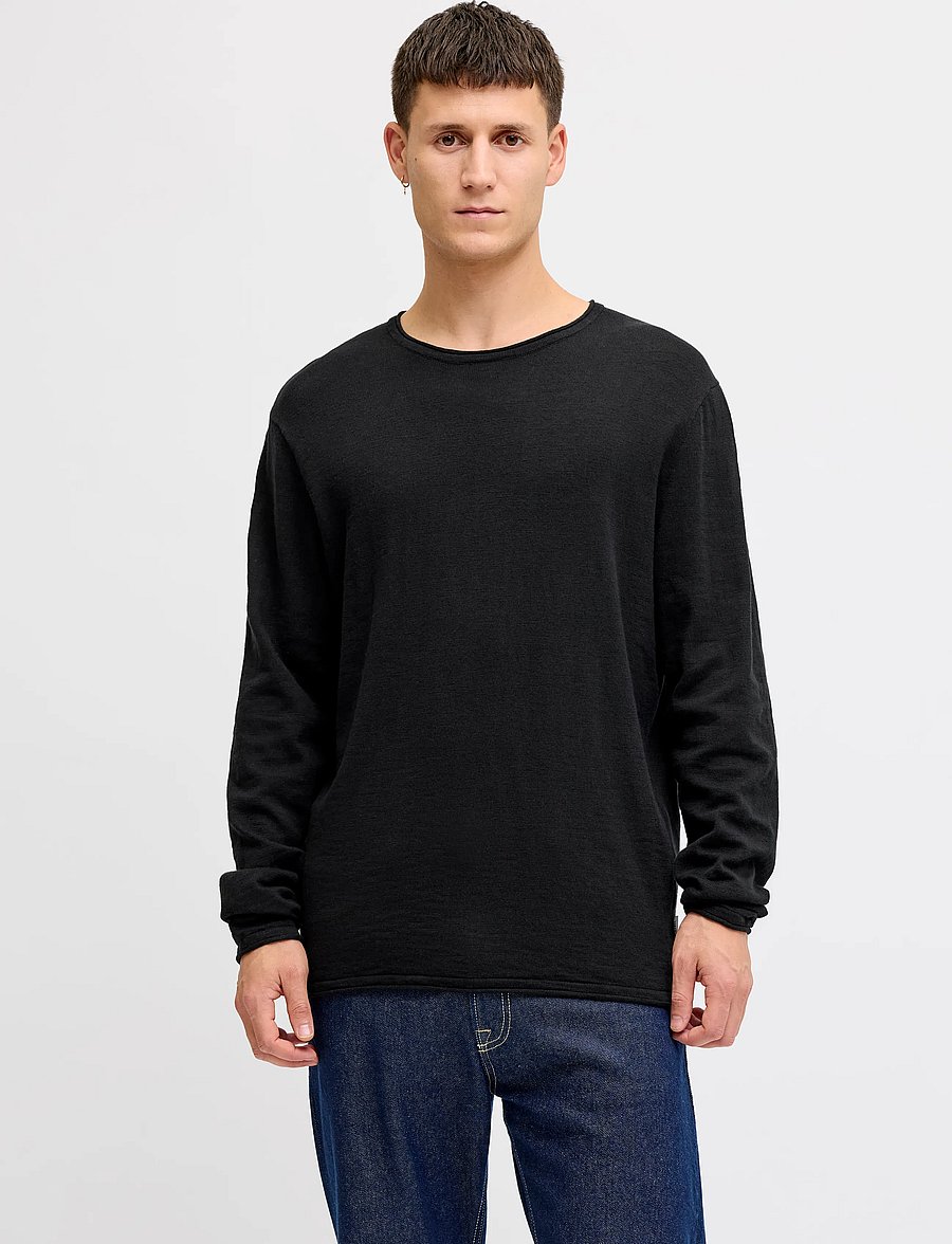 JJ REBEL - JREBVARGO KNIT CREW NECK - black - 0