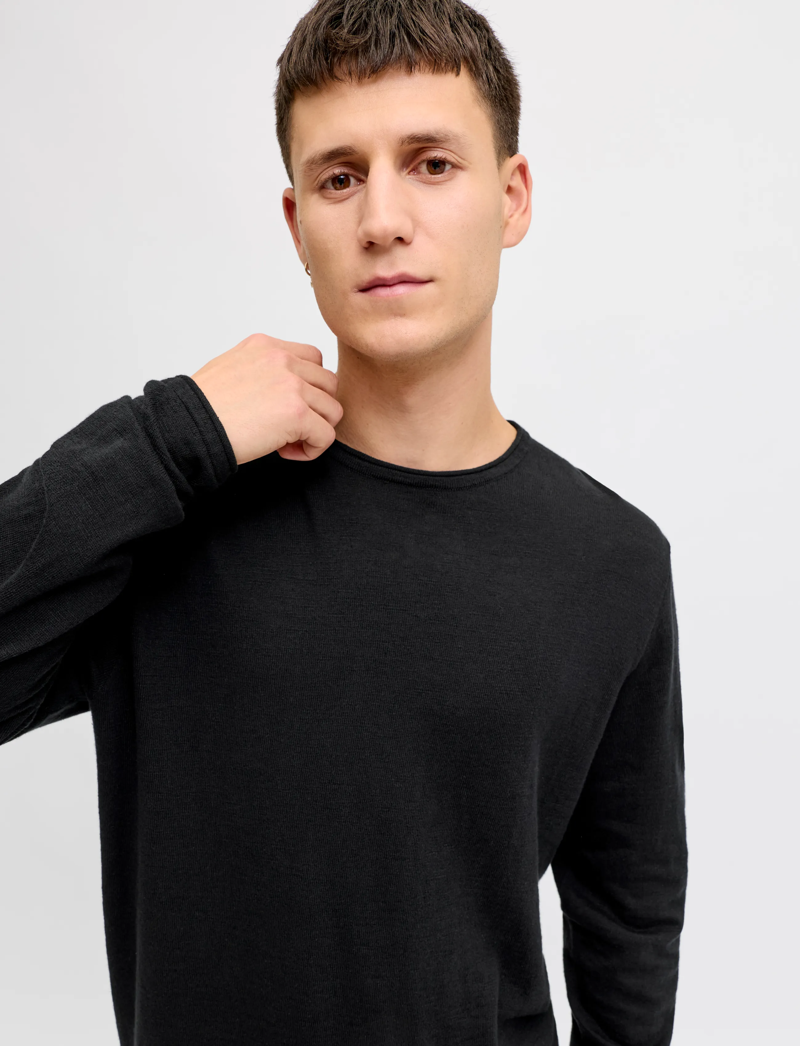 JJ REBEL - JREBVARGO KNIT CREW NECK - black - 5