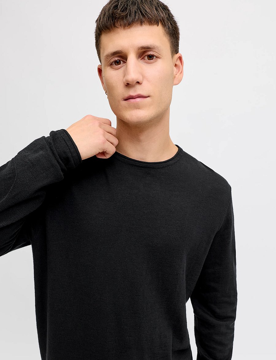 JJ REBEL - JREBVARGO KNIT CREW NECK - black - 5