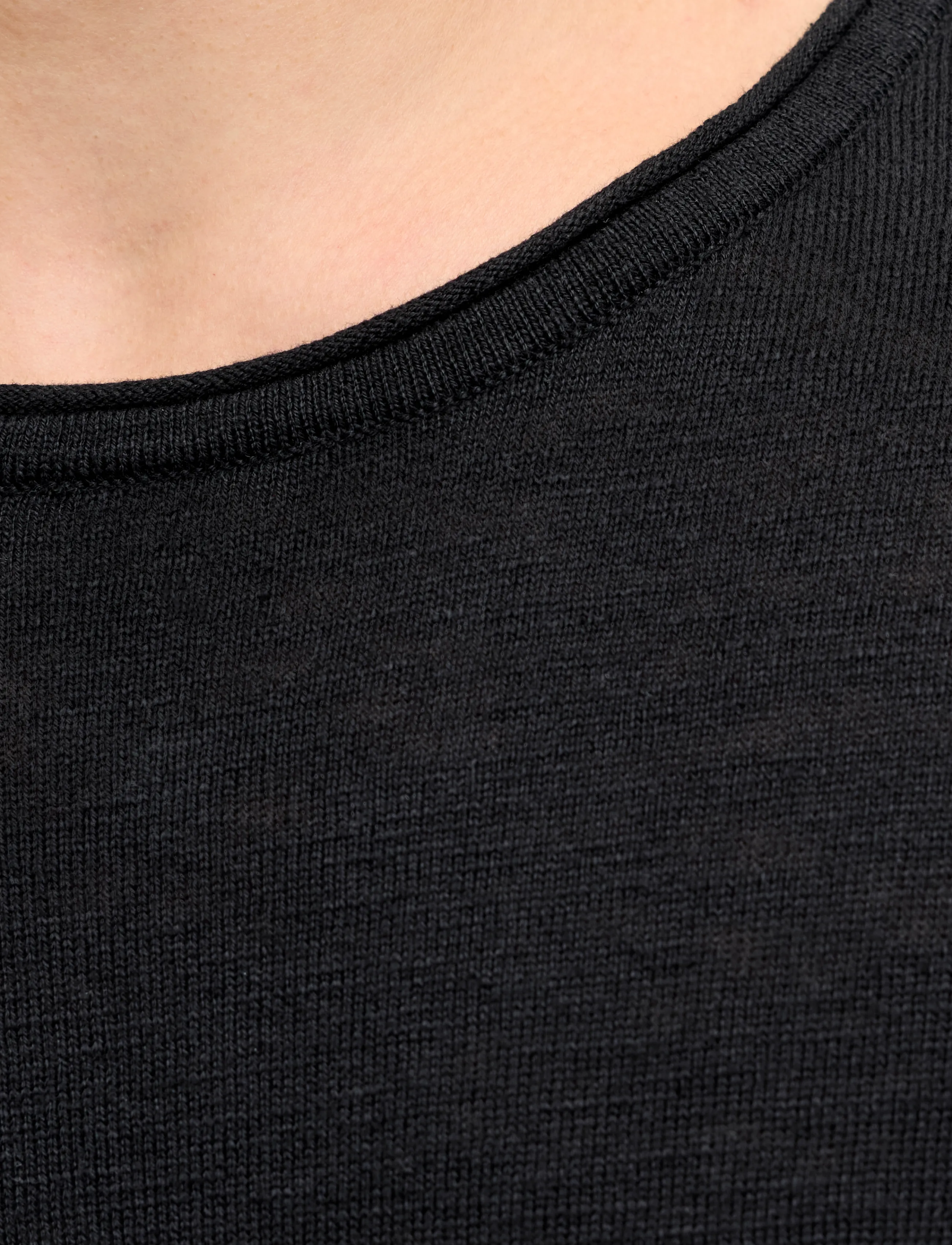 JJ REBEL JREBVARGO KNIT CREW NECK - Tänavastiil - BLACK / black