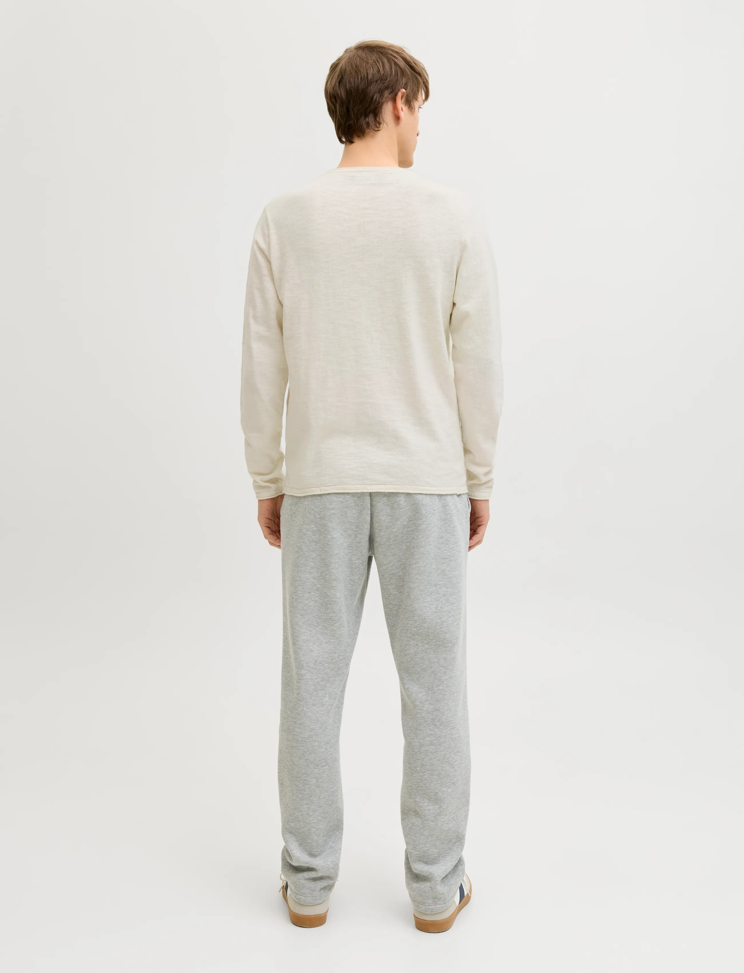 JJ REBEL - JREBVARGO KNIT CREW NECK - laveste priser - cloud dancer - 3