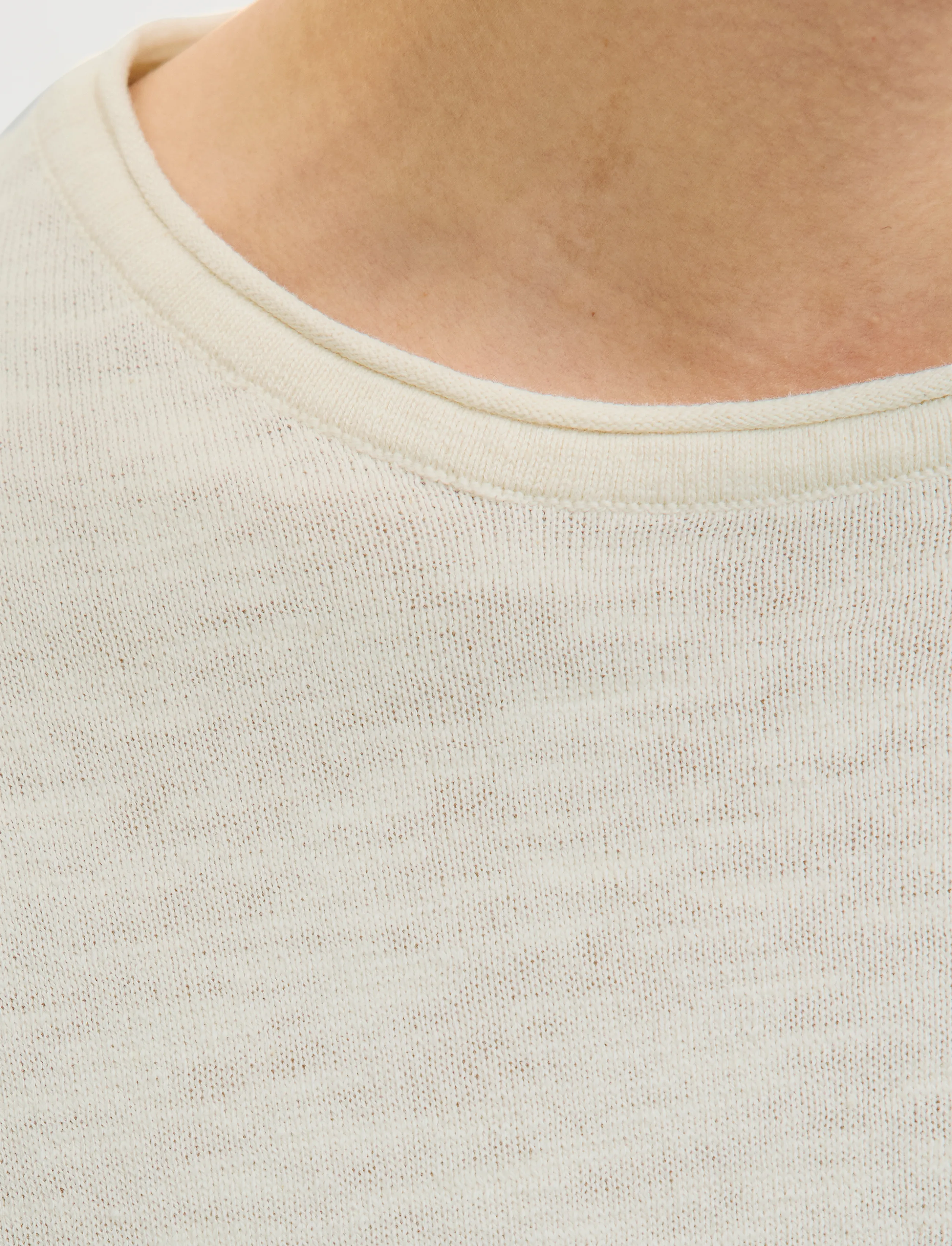 JJ REBEL - JREBVARGO KNIT CREW NECK - laveste priser - cloud dancer - 5