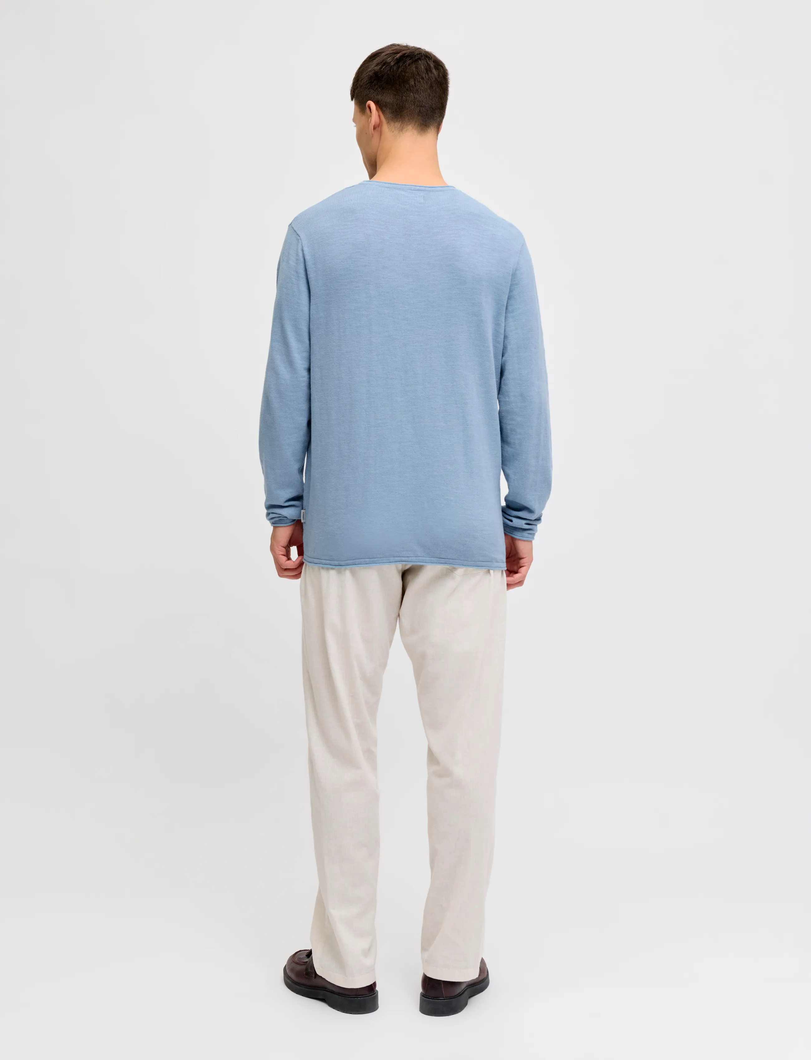 JJ REBEL - JREBVARGO KNIT CREW NECK - rundhals - faded denim - 3