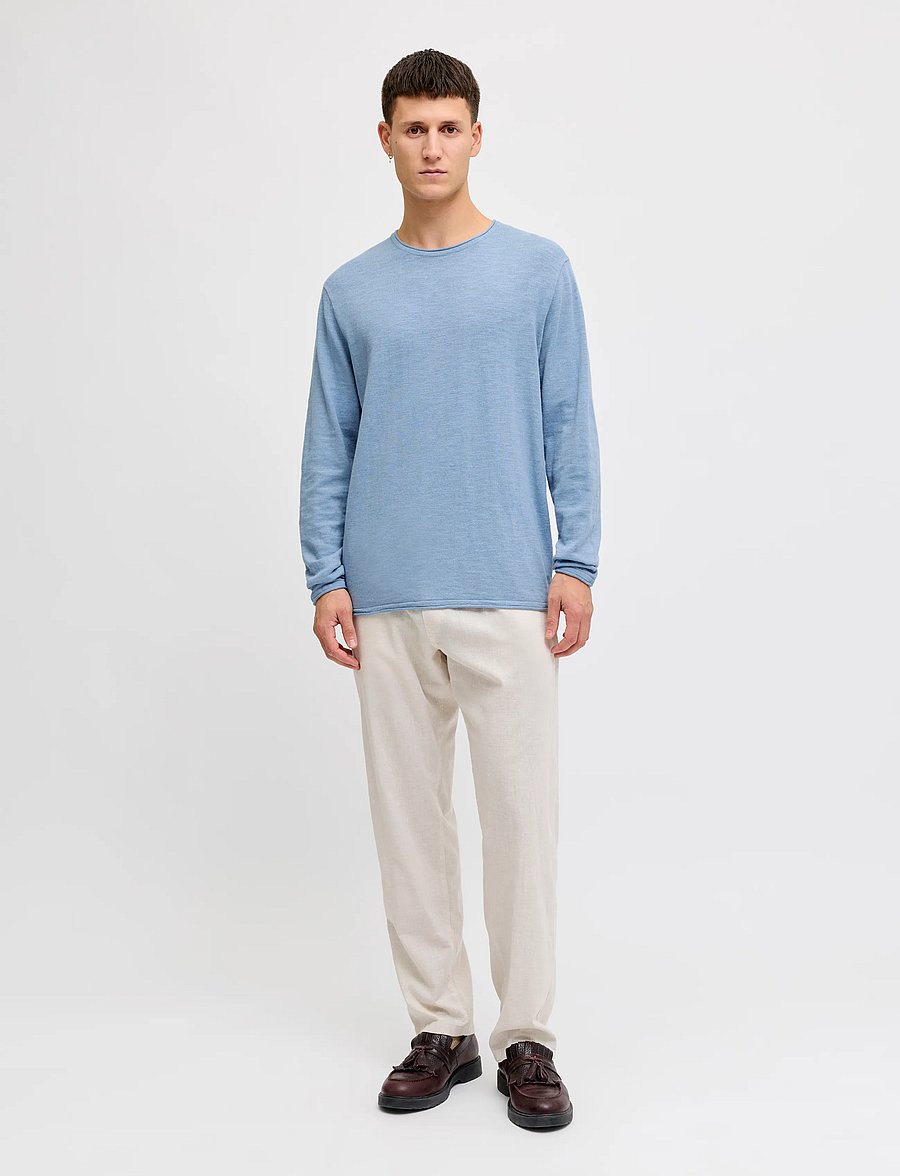 JJ REBEL - JREBVARGO KNIT CREW NECK - rundhals - faded denim - 4