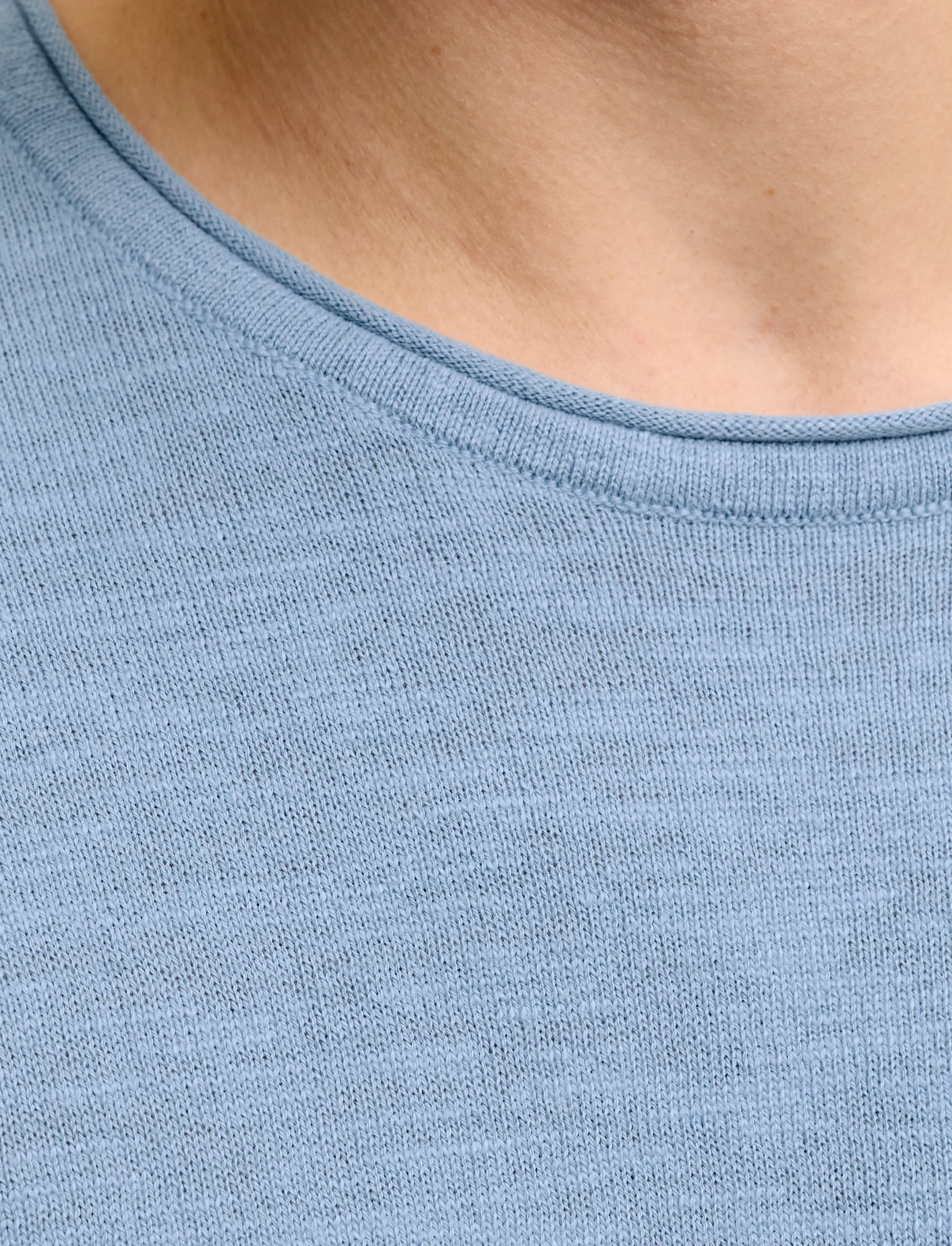 JJ REBEL - JREBVARGO KNIT CREW NECK - rundhals - faded denim - 5