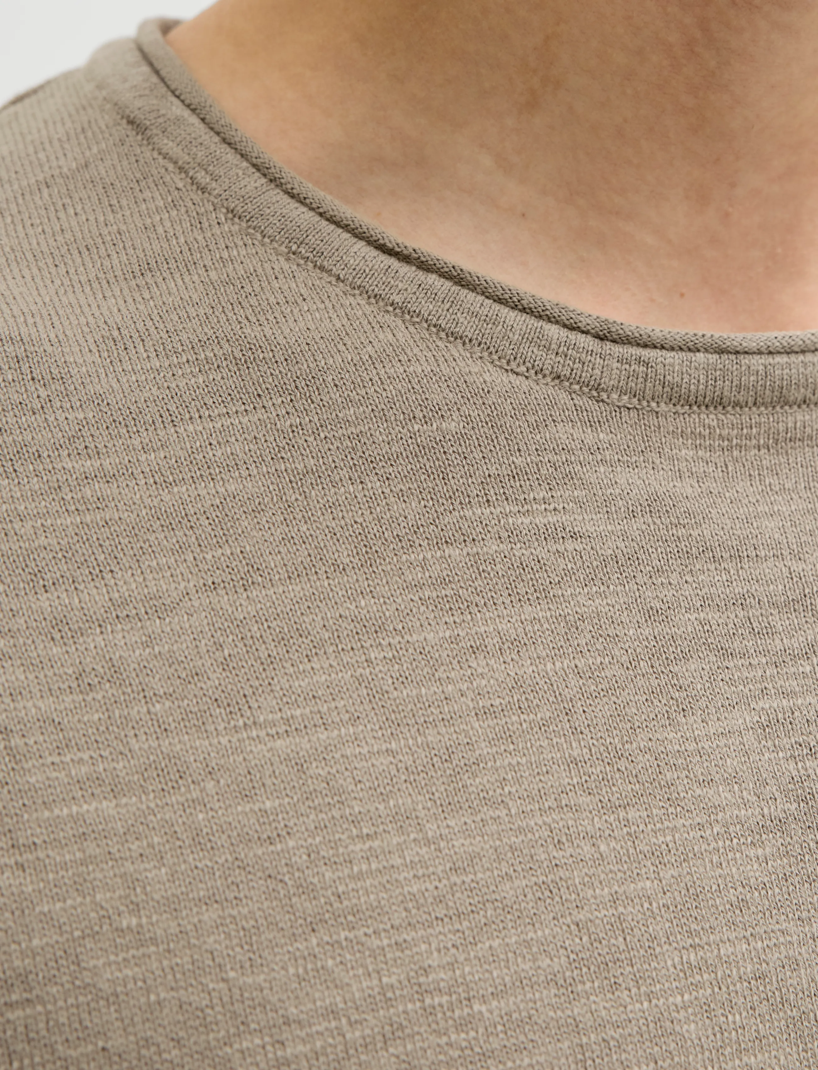 JJ REBEL - JREBVARGO KNIT CREW NECK - laveste priser - roasted cashew - 5