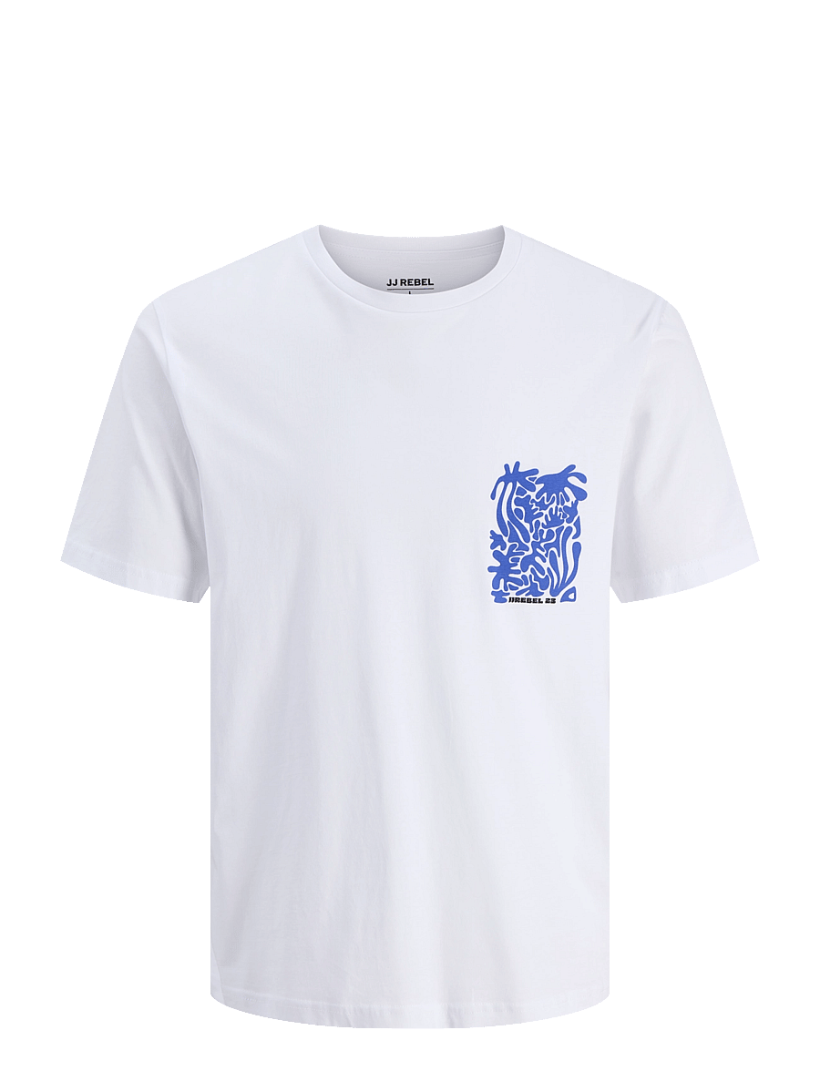JJ REBEL - JREBANTONIO REGULAR SS TEE - kurzärmelig - bright white - 0