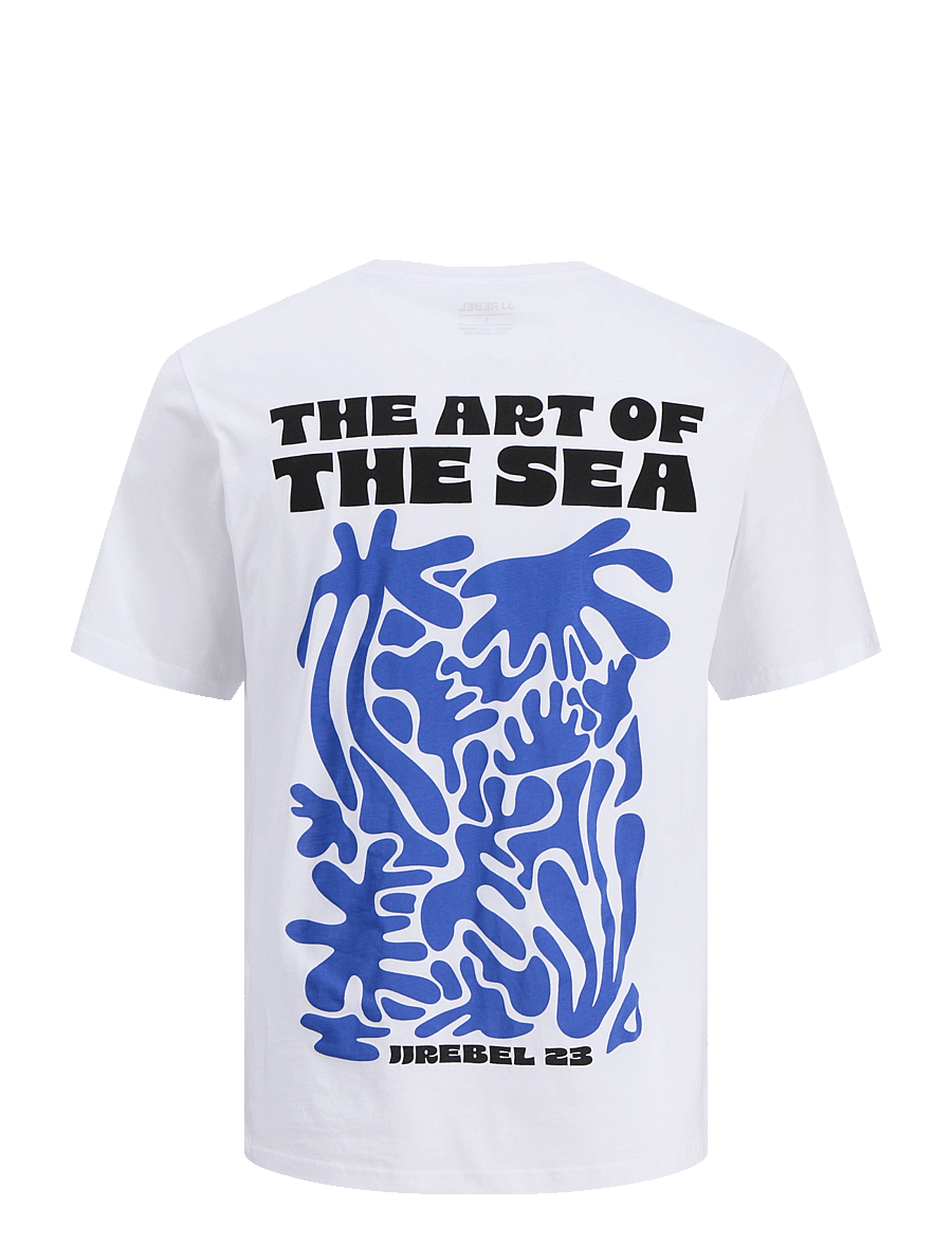 JJ REBEL - JREBANTONIO REGULAR SS TEE - kurzärmelig - bright white - 1