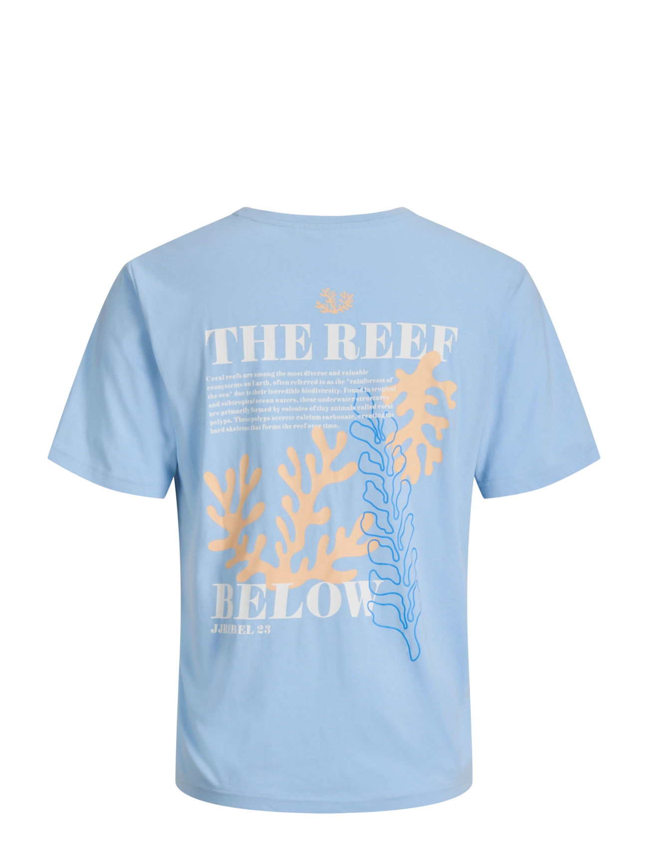 JJ REBEL - JREBANTONIO REGULAR SS TEE - kortärmade t-shirts - cashmere blue - 1