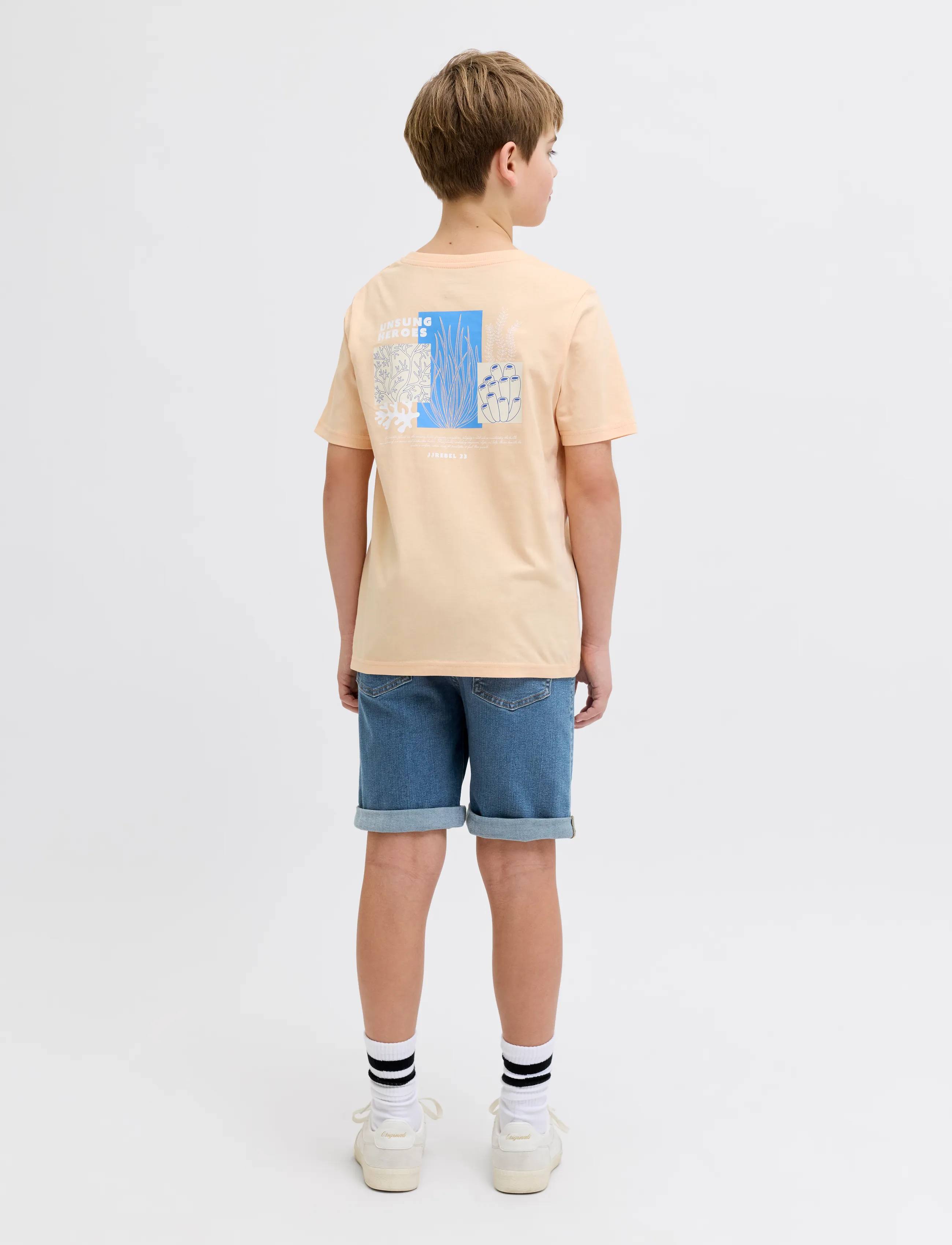 JJ REBEL - JREBJOE JJCRAFT SHORTS AKM 760 SN JNR - denimshorts - blue denim - 3