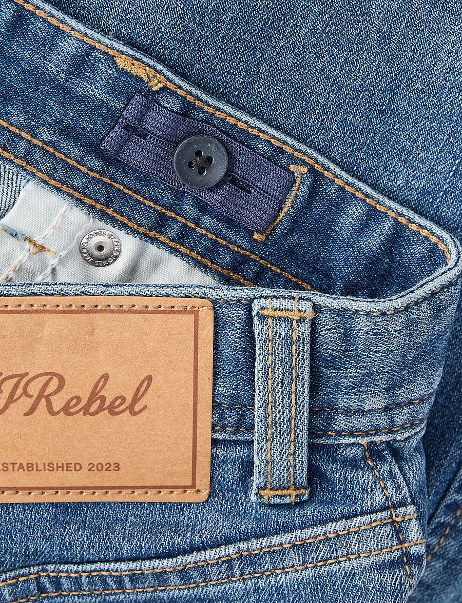 JJ REBEL - JREBJOE JJCRAFT SHORTS AKM 760 SN JNR - denimshorts - blue denim - 5