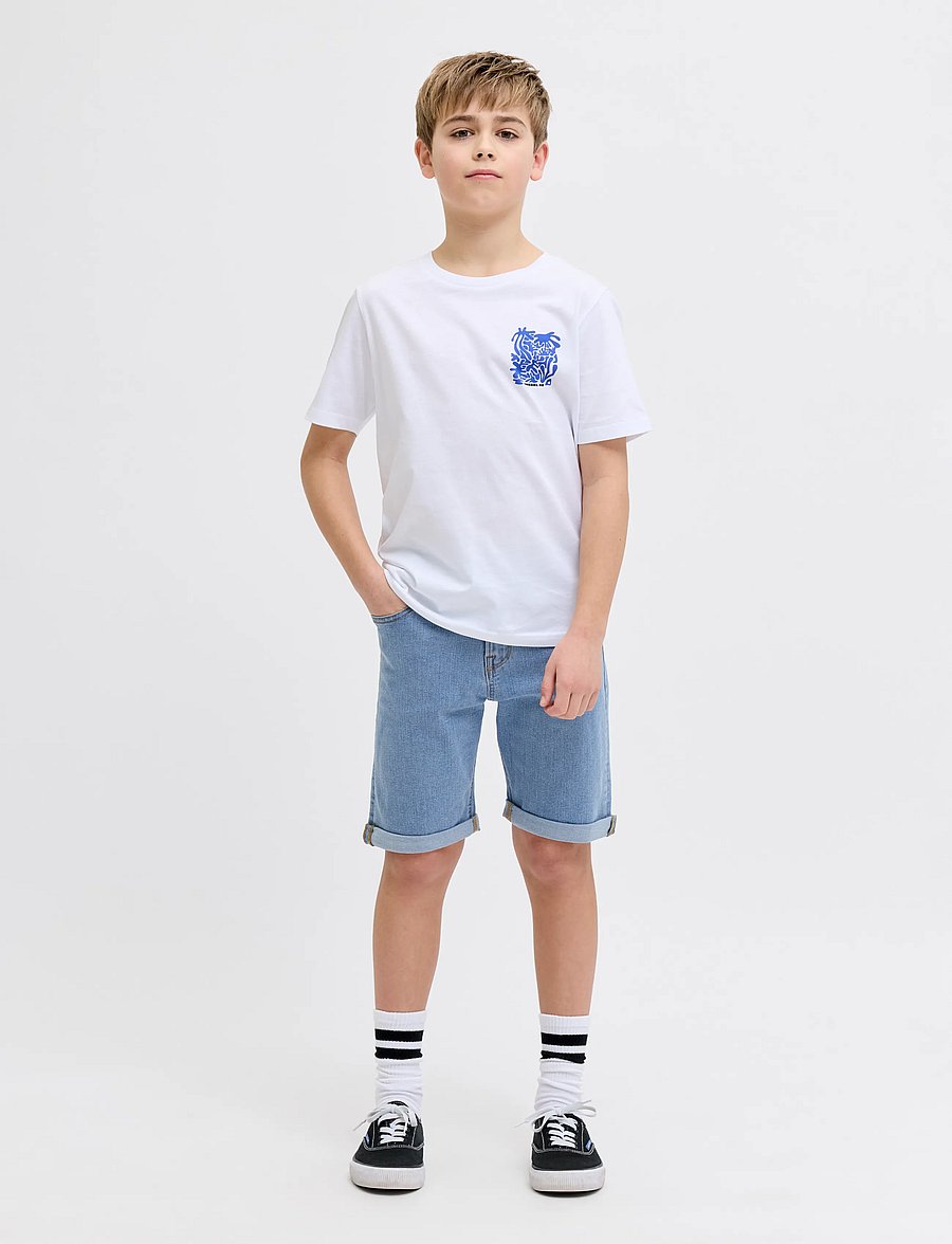 JJ REBEL - JREBJOE JJCRAFT SHORTS AKM 761 SN JNR - denimshorts - blue denim - 4