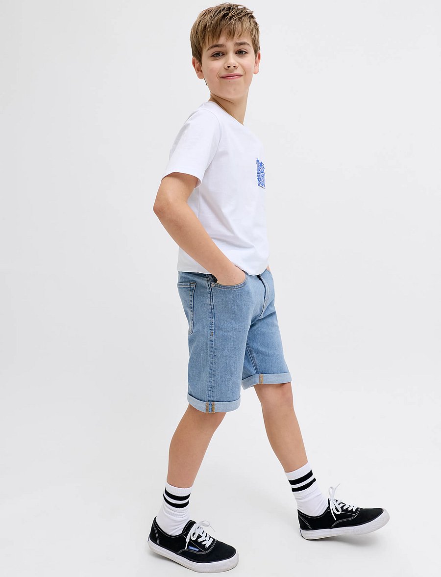 JJ REBEL - JREBJOE JJCRAFT SHORTS AKM 761 SN JNR - denimshorts - blue denim - 5