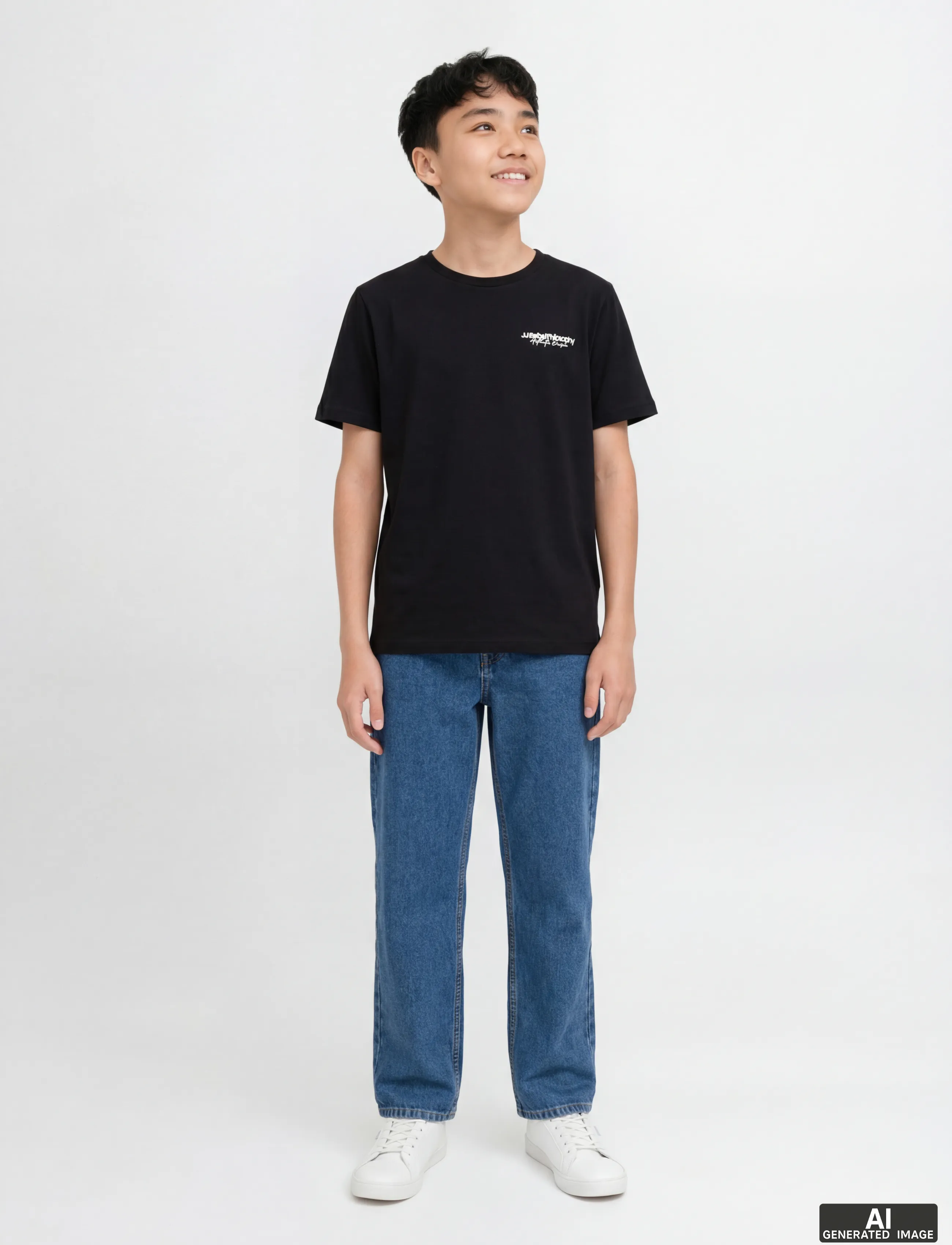 JJ REBEL - JREBZACK TEE SS CREW NECK NOOS JNR - kortärmade t-shirts - black - 4
