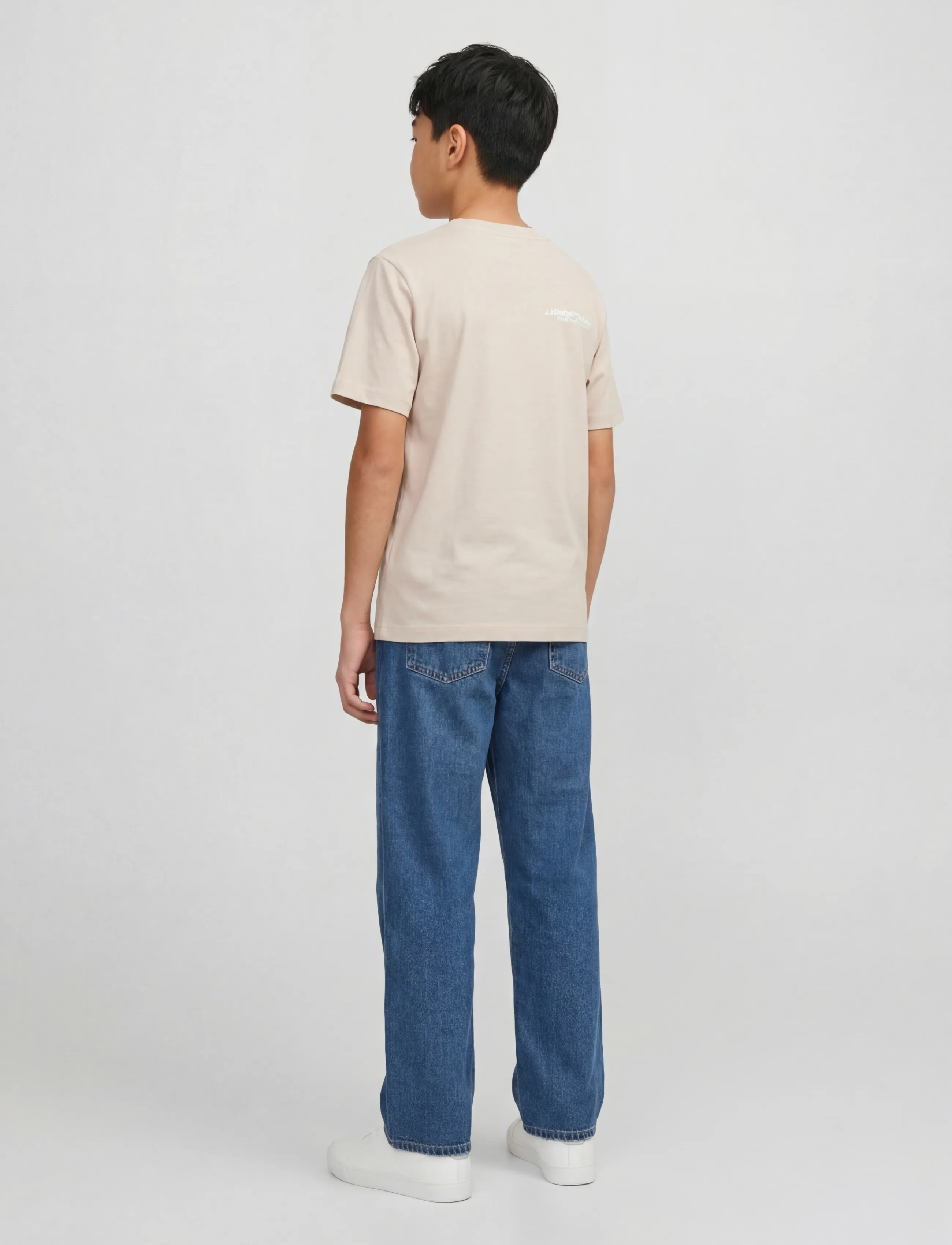 JJ REBEL - JREBZACK TEE SS CREW NECK NOOS JNR - kortærmede t-shirts - moonbeam - 3