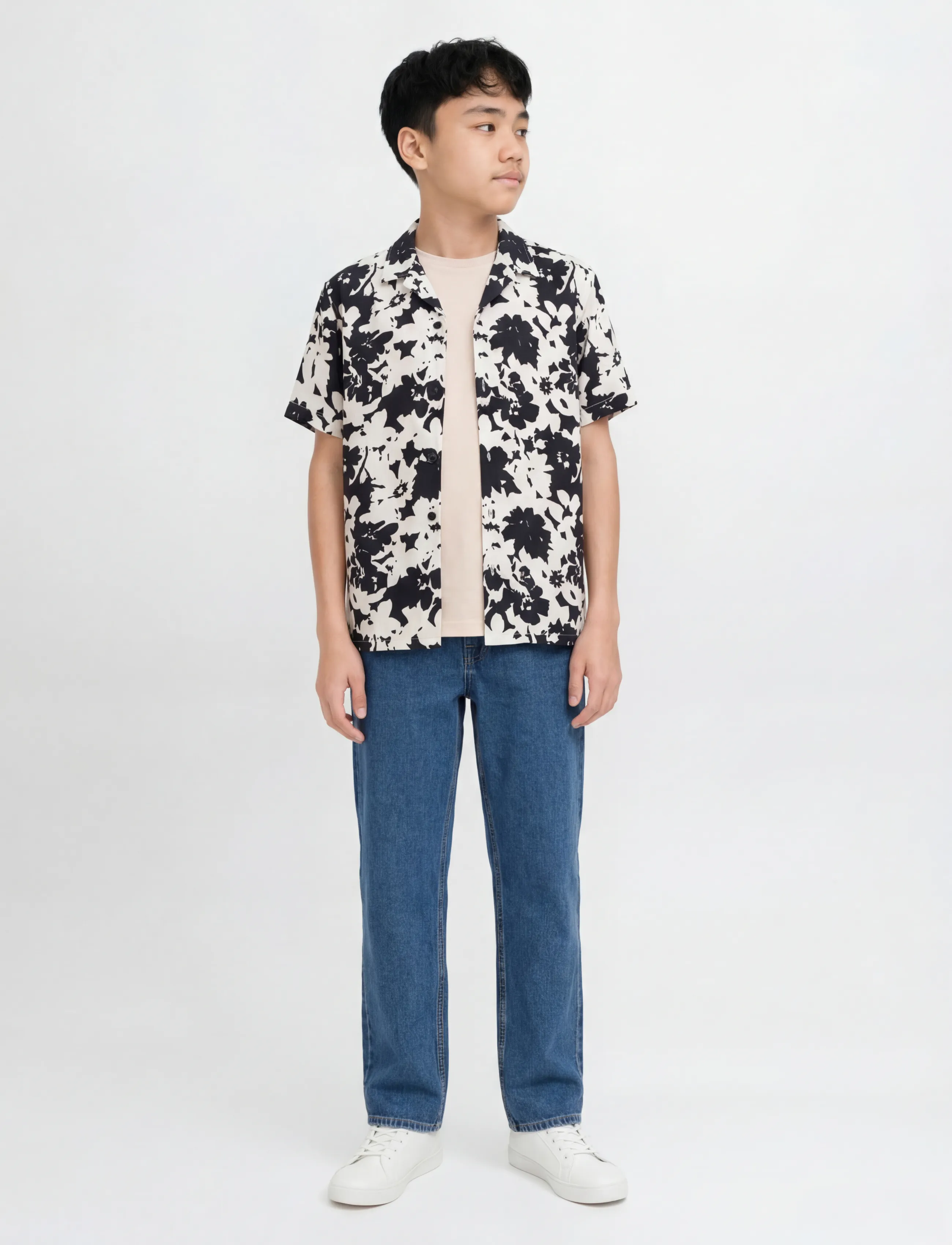 JJ REBEL - JREBZACK TEE SS CREW NECK NOOS JNR - kortærmede t-shirts - moonbeam - 4
