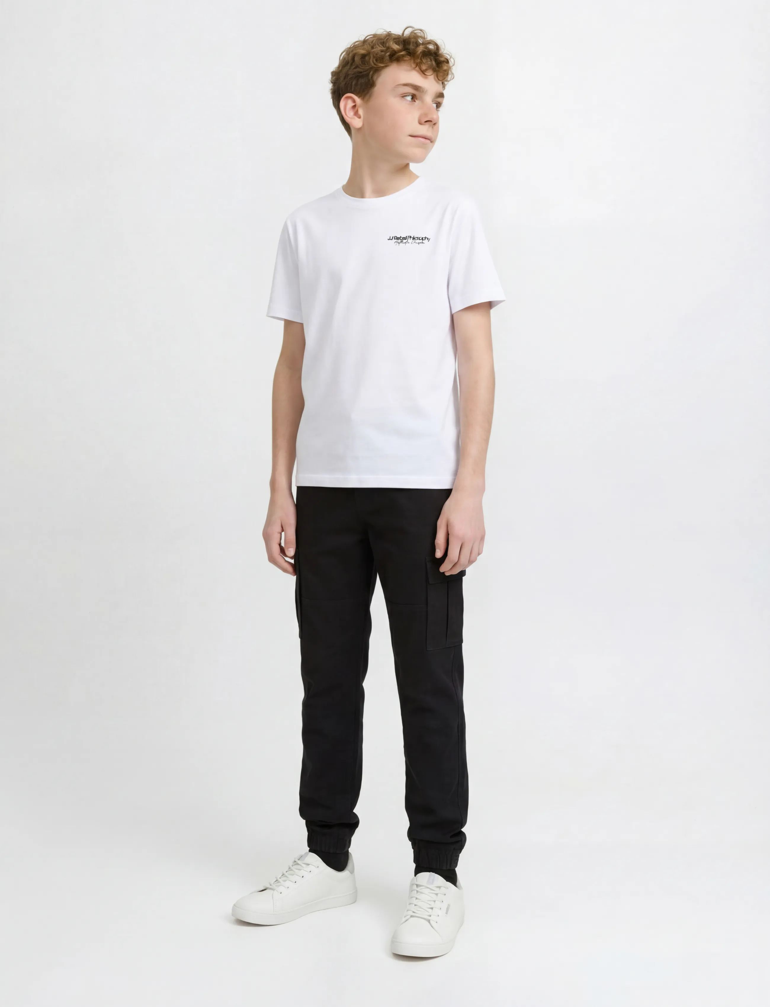 JJ REBEL - JREBZACK TEE SS CREW NECK NOOS JNR - kortærmede t-shirts - white - 4