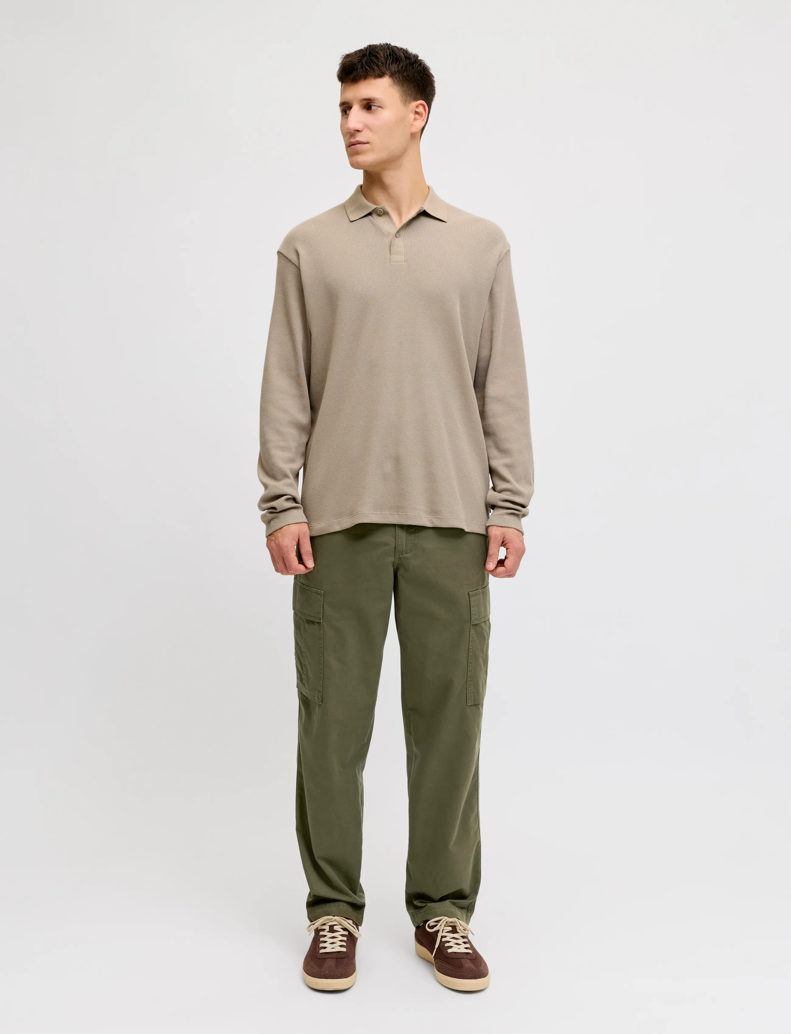 JJ REBEL - JREBCARLOS CORY CARGO PANT NOOS - olive night - 4