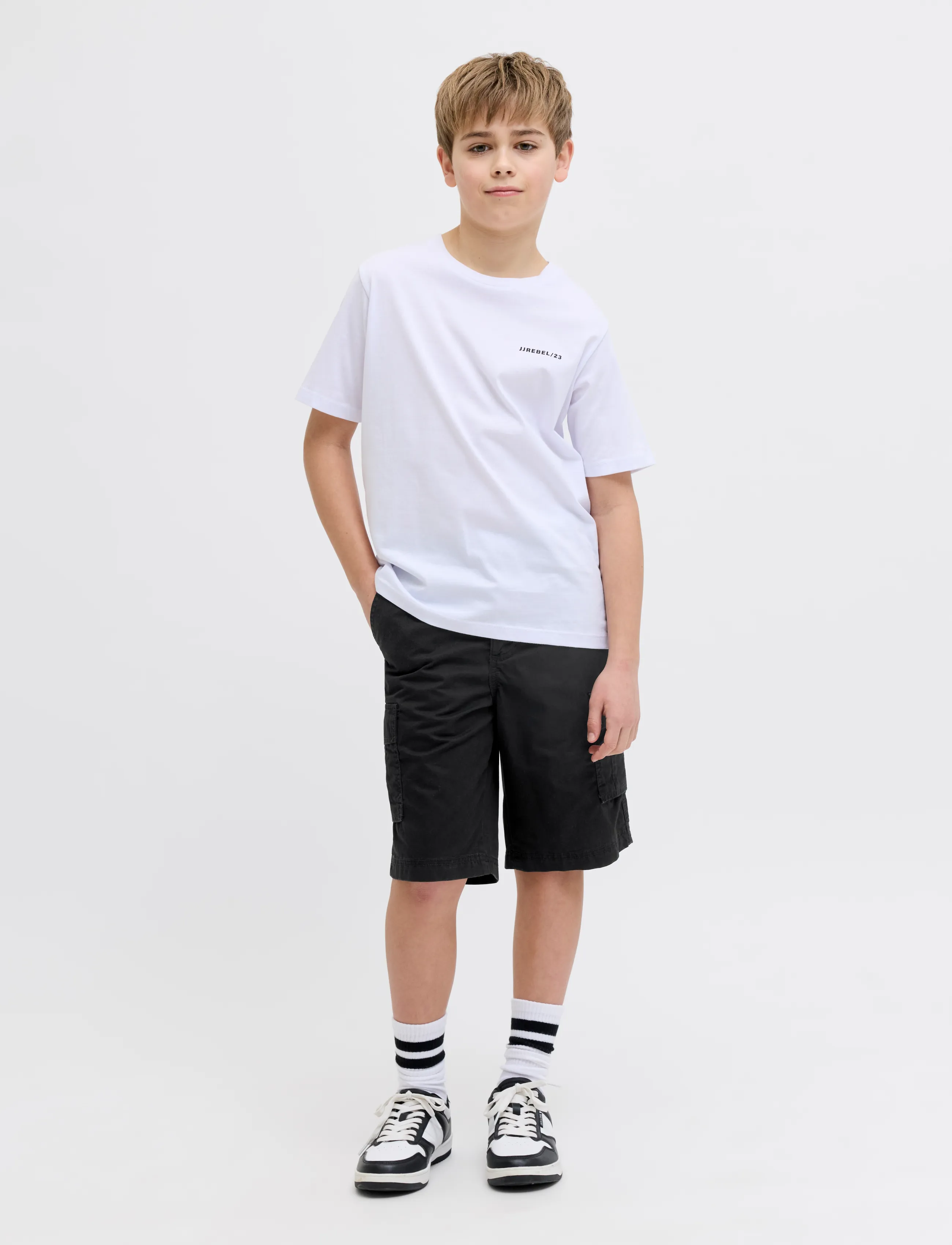 JJ REBEL - JREBCORY CARGO SHORTS SN JNR - black - 4