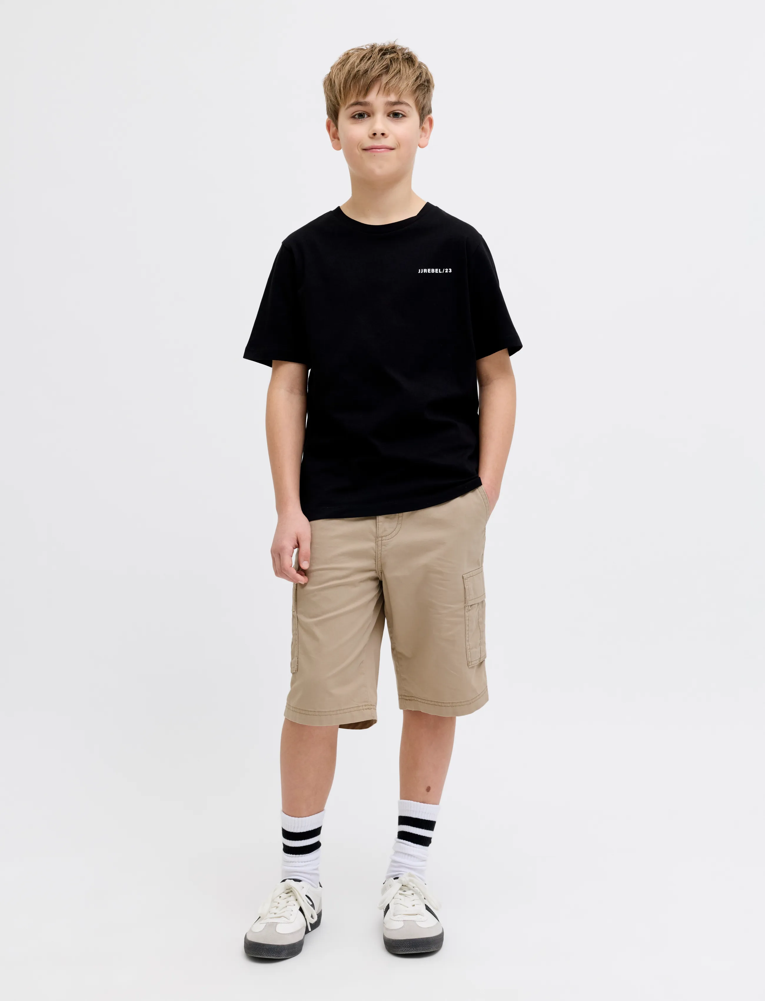 JJ REBEL - JREBCORY CARGO SHORTS SN JNR - cargo shorts - crockery - 4
