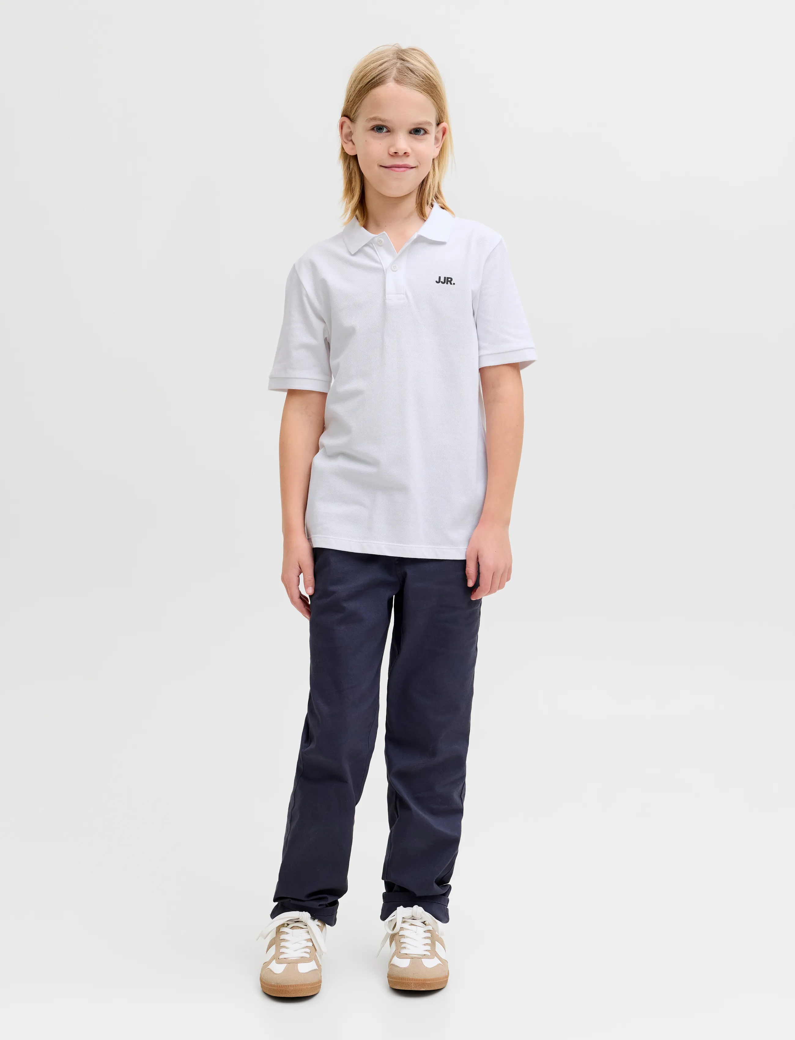 JJ REBEL - JREBREBEL LOGO POLO SS JNR - poloer - white - 4